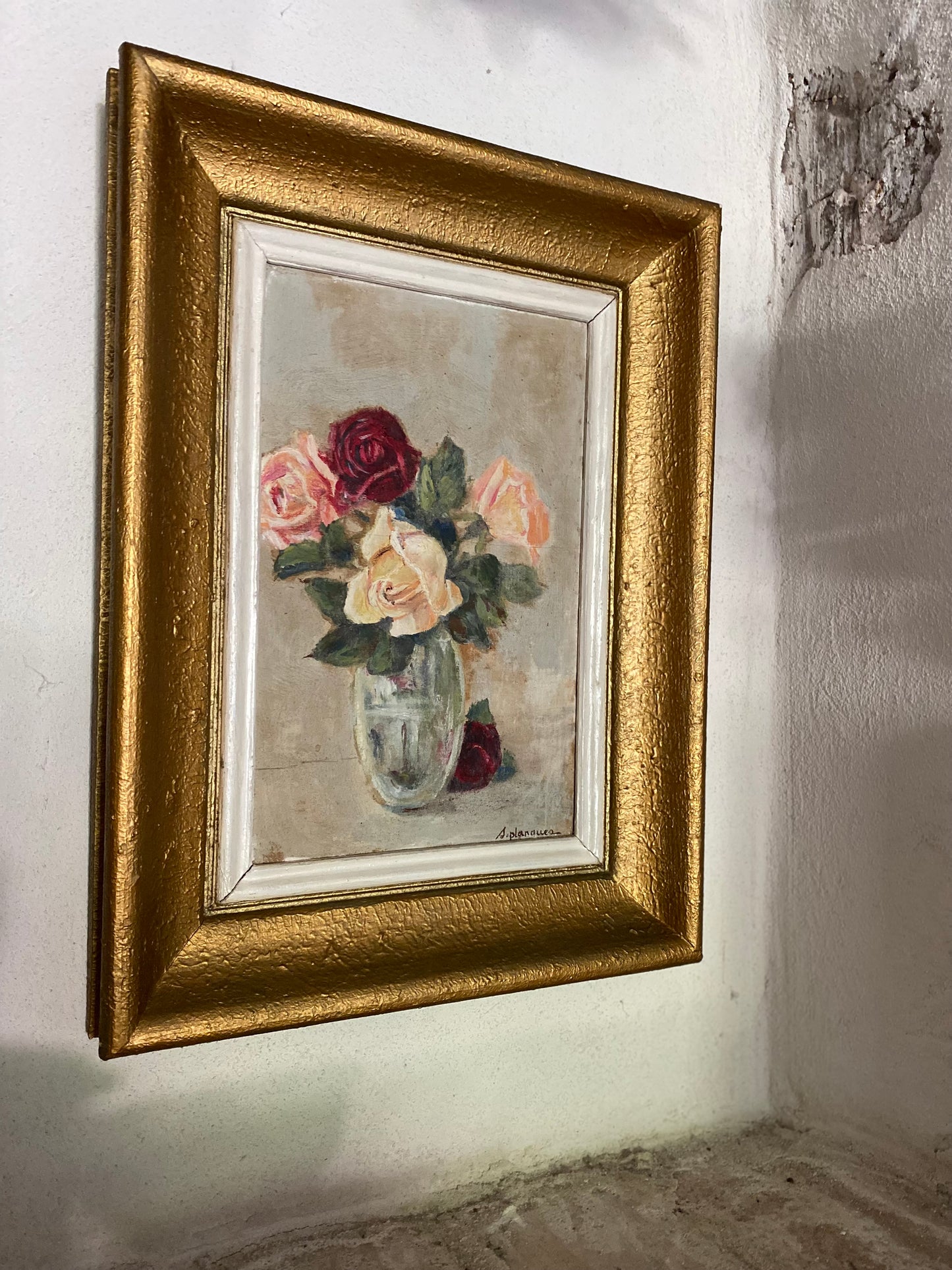 Huile sur toile encadrée