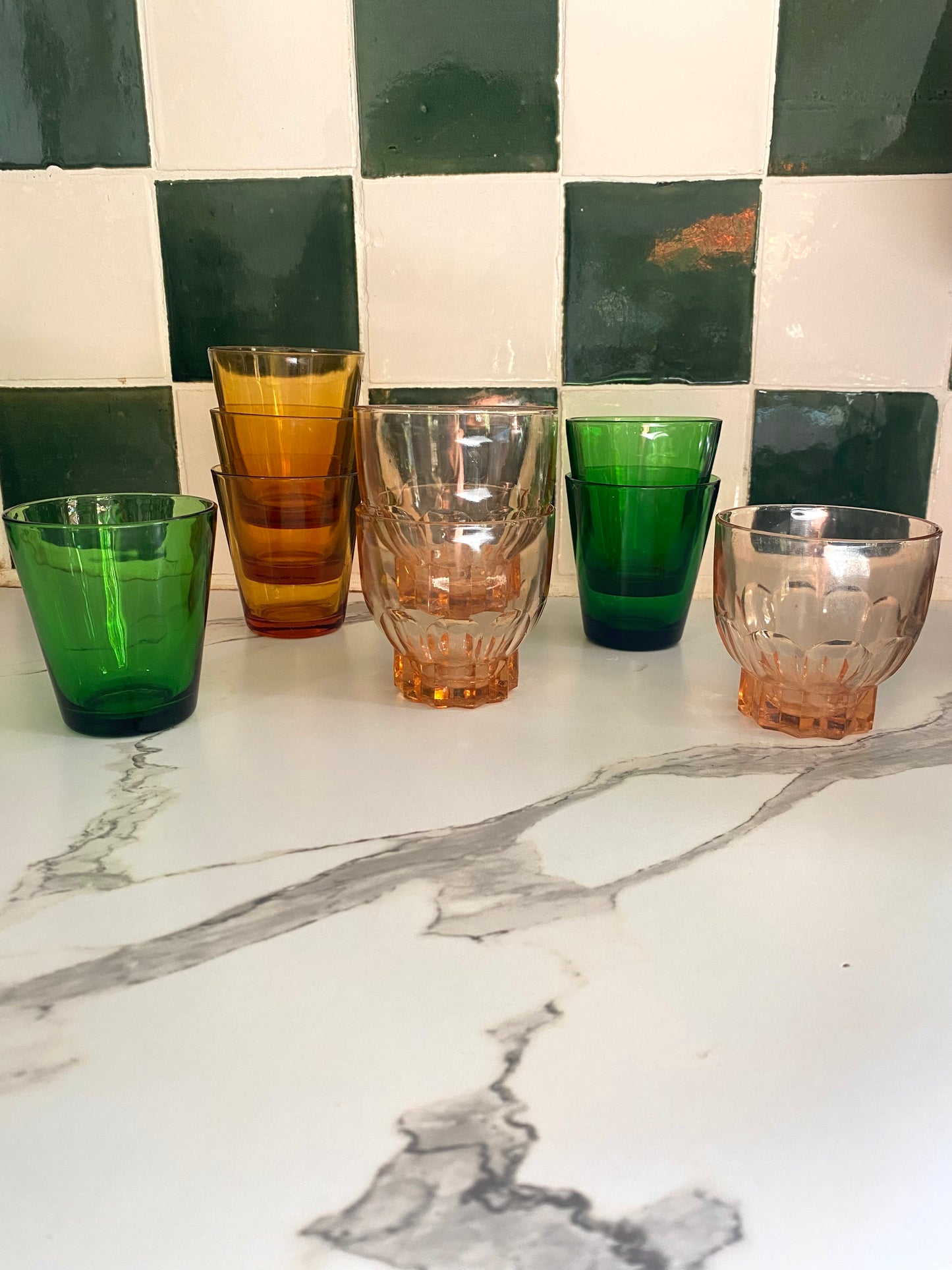 Service 9 petits verres vintage