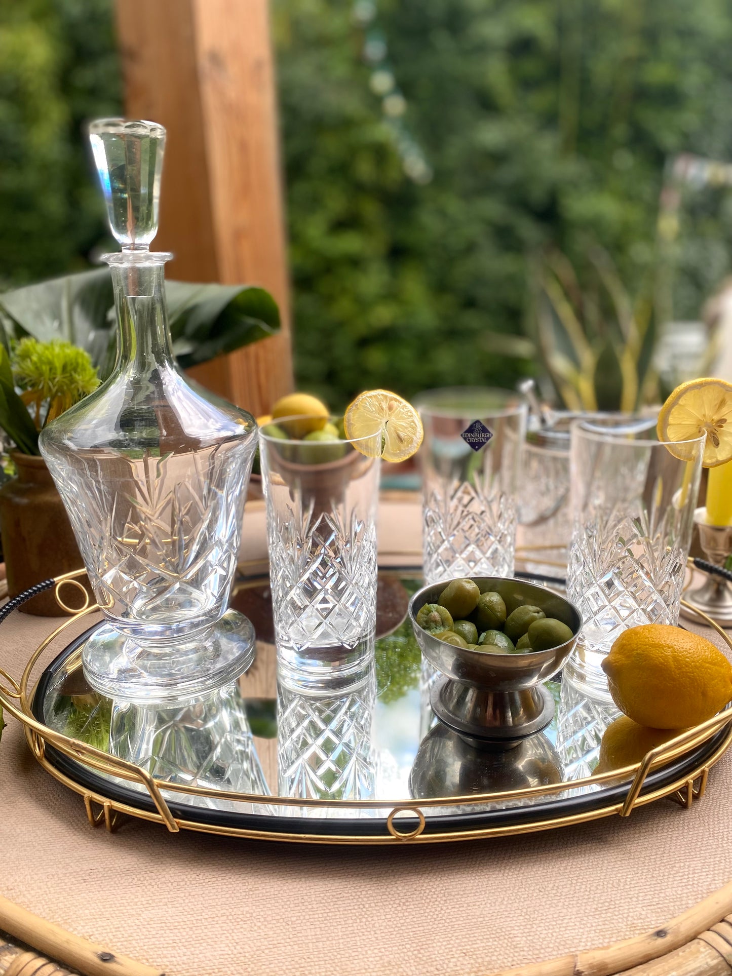 Verres à cocktail en cristal écossais ancien