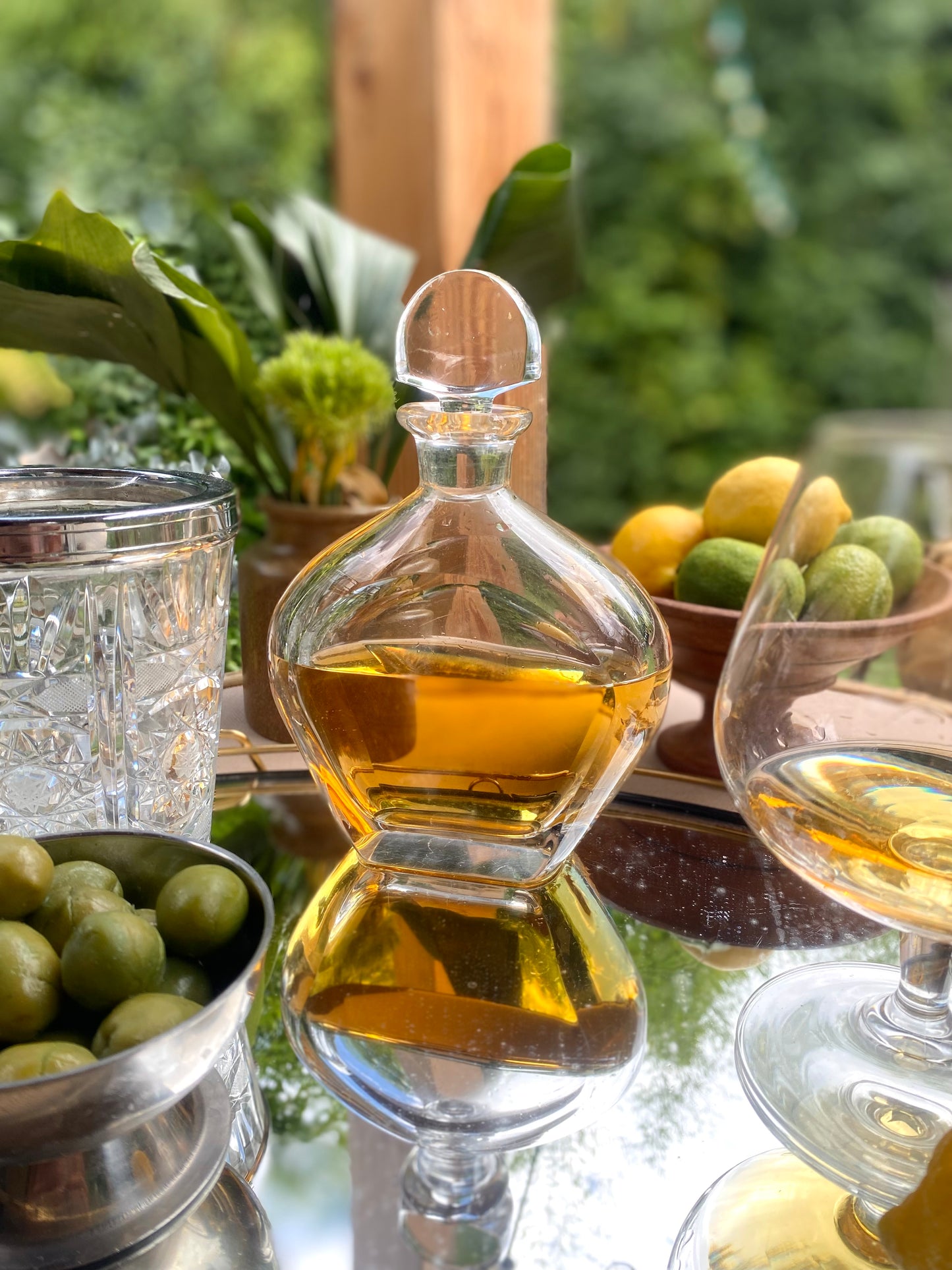 Carafe vintage en verre épais