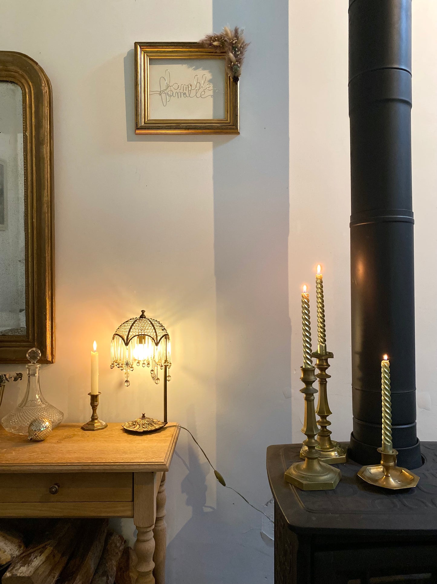 Lampe à pampille Art Déco