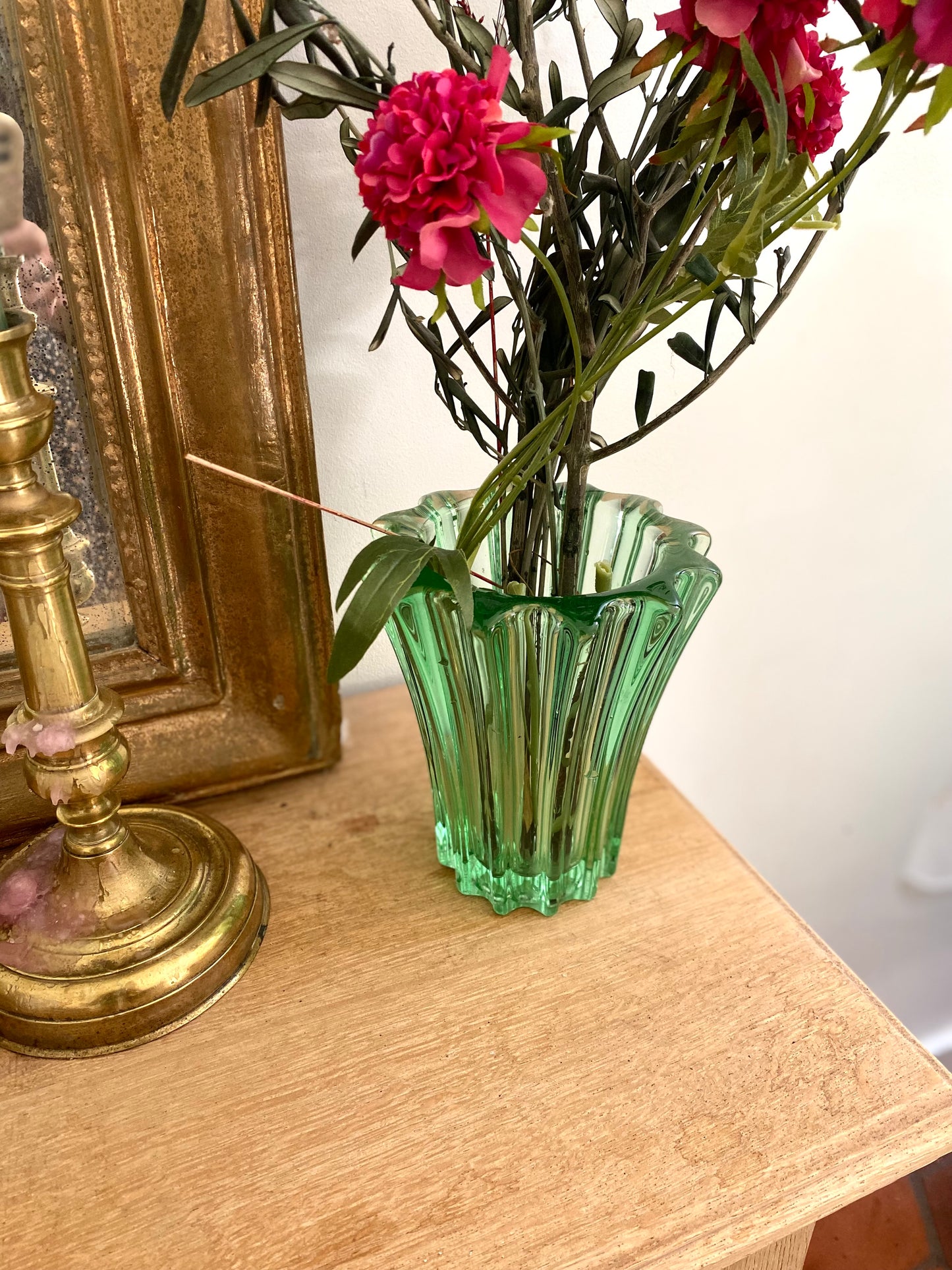 Vase en verre vintage
