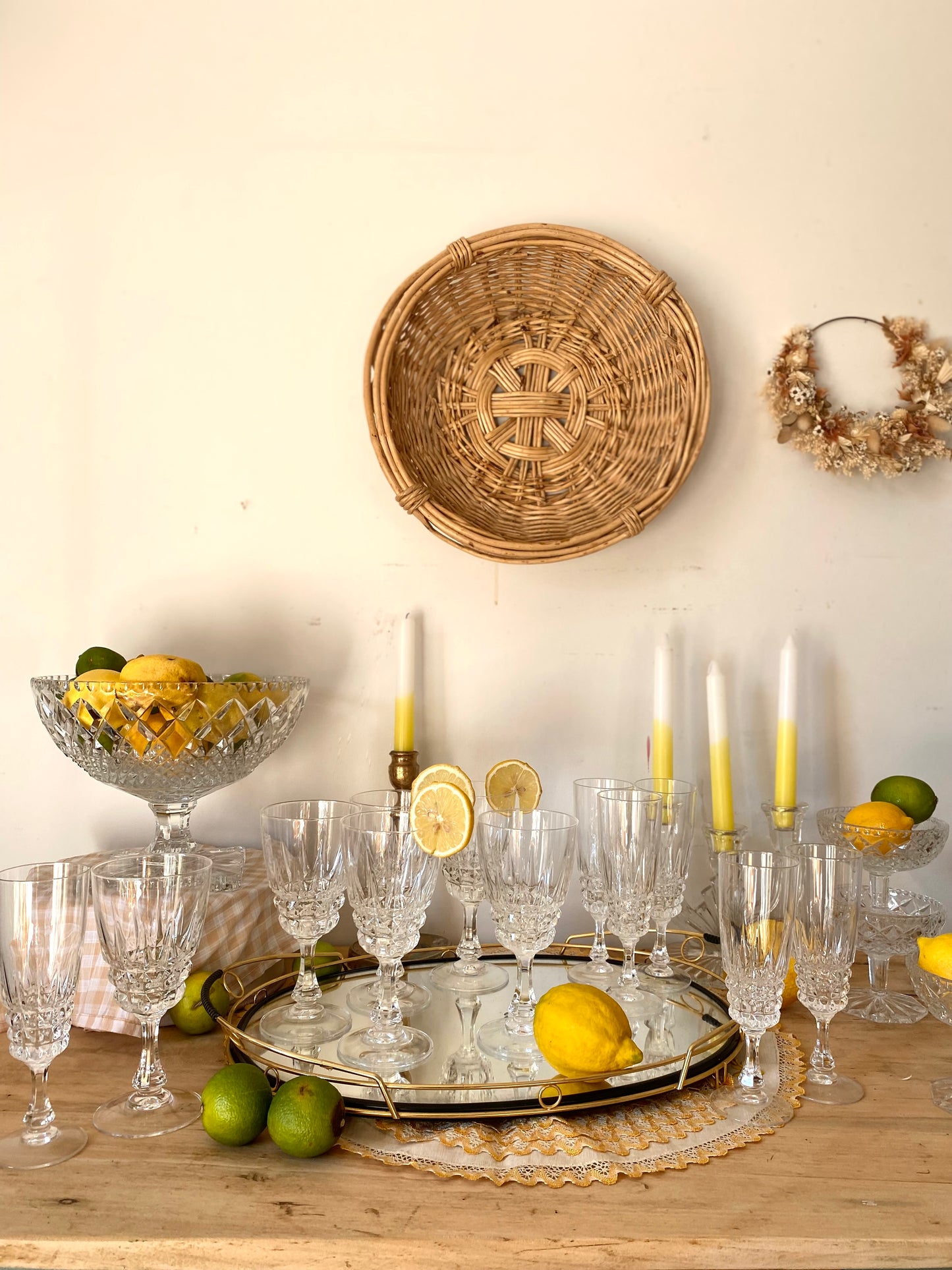 Service de 12 verres en cristal ancien