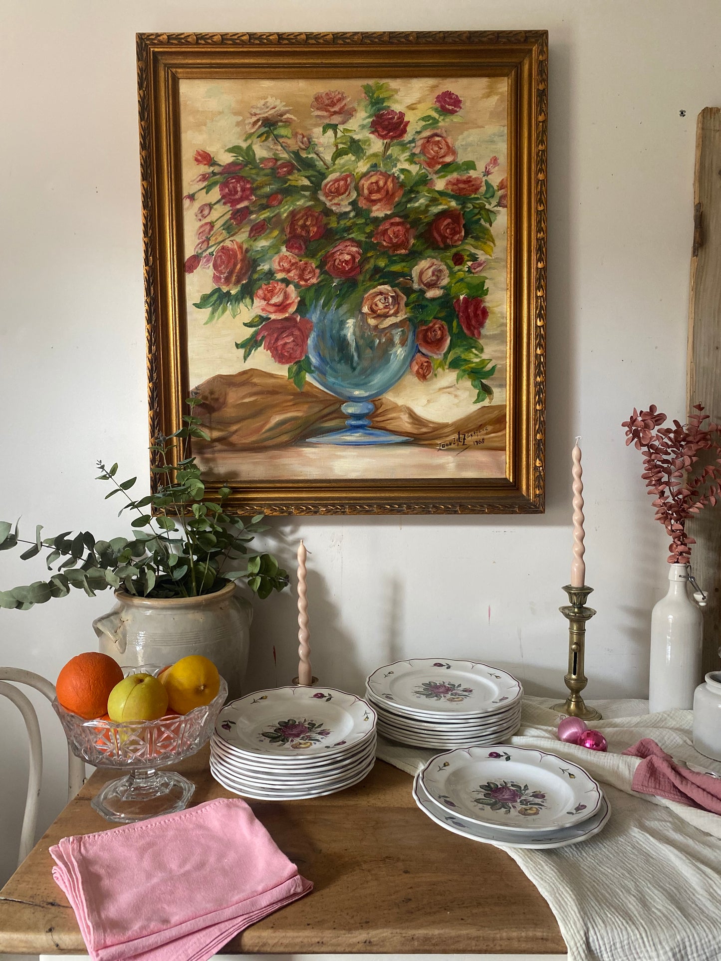 Service 20 pièces Faïence Moulin des Loups - 1950