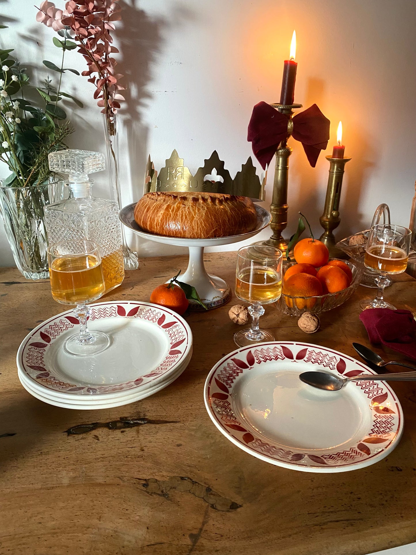 Carafe à liqueur vintage en verre taillé