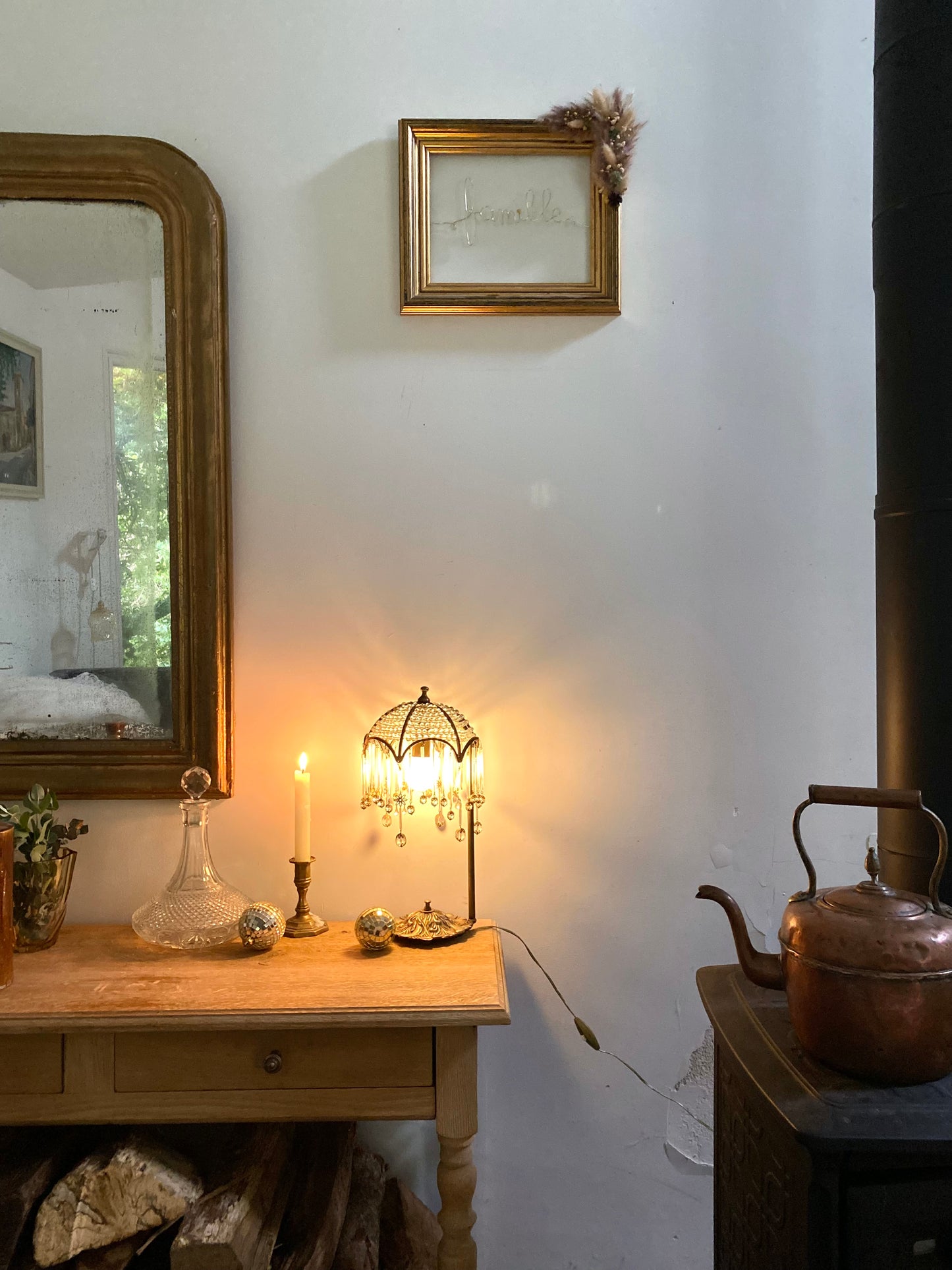 Lampe à pampille Art Déco