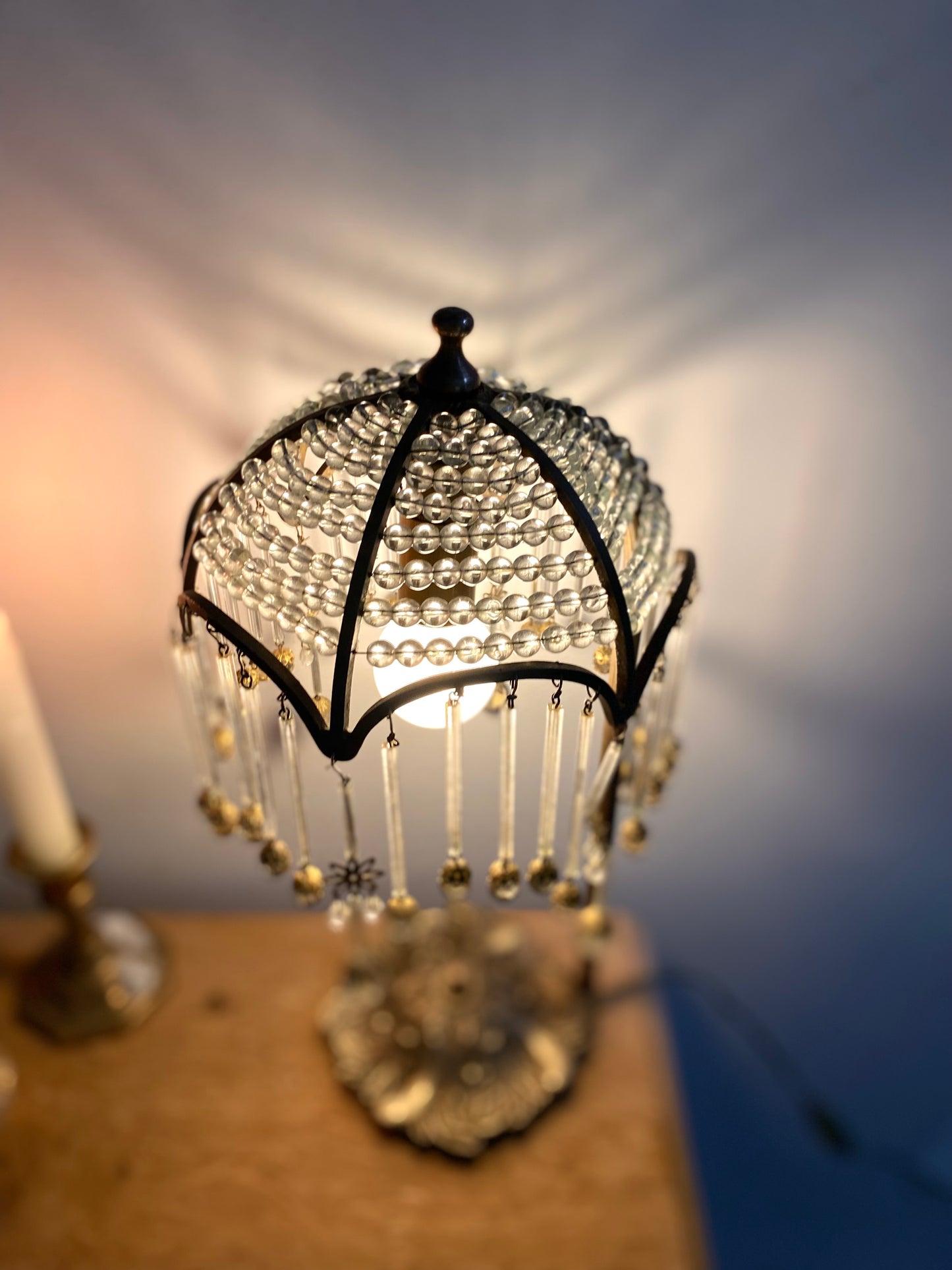 Lampe à pampille Art Déco