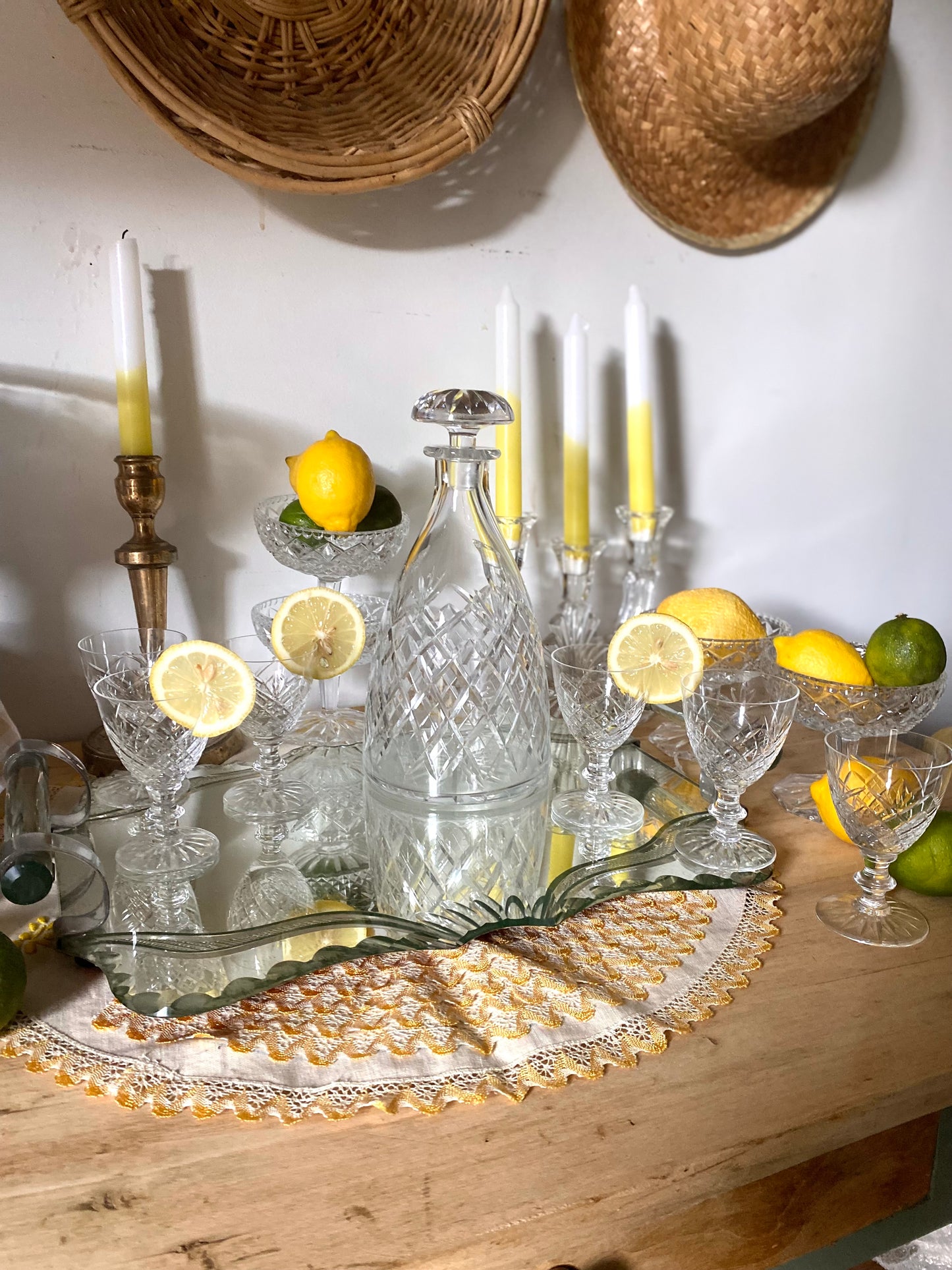 Service à digestif en cristal ancien