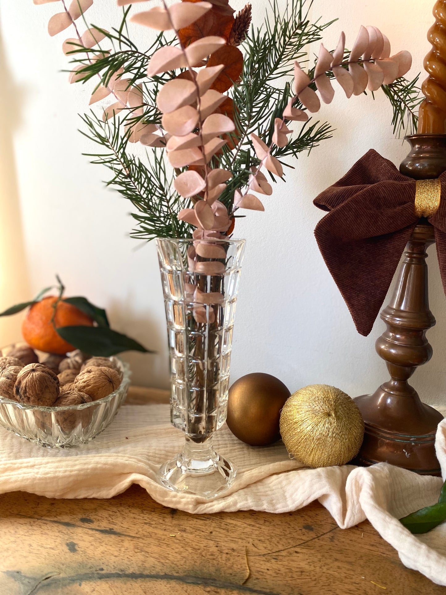 Soliflore en verre vintage