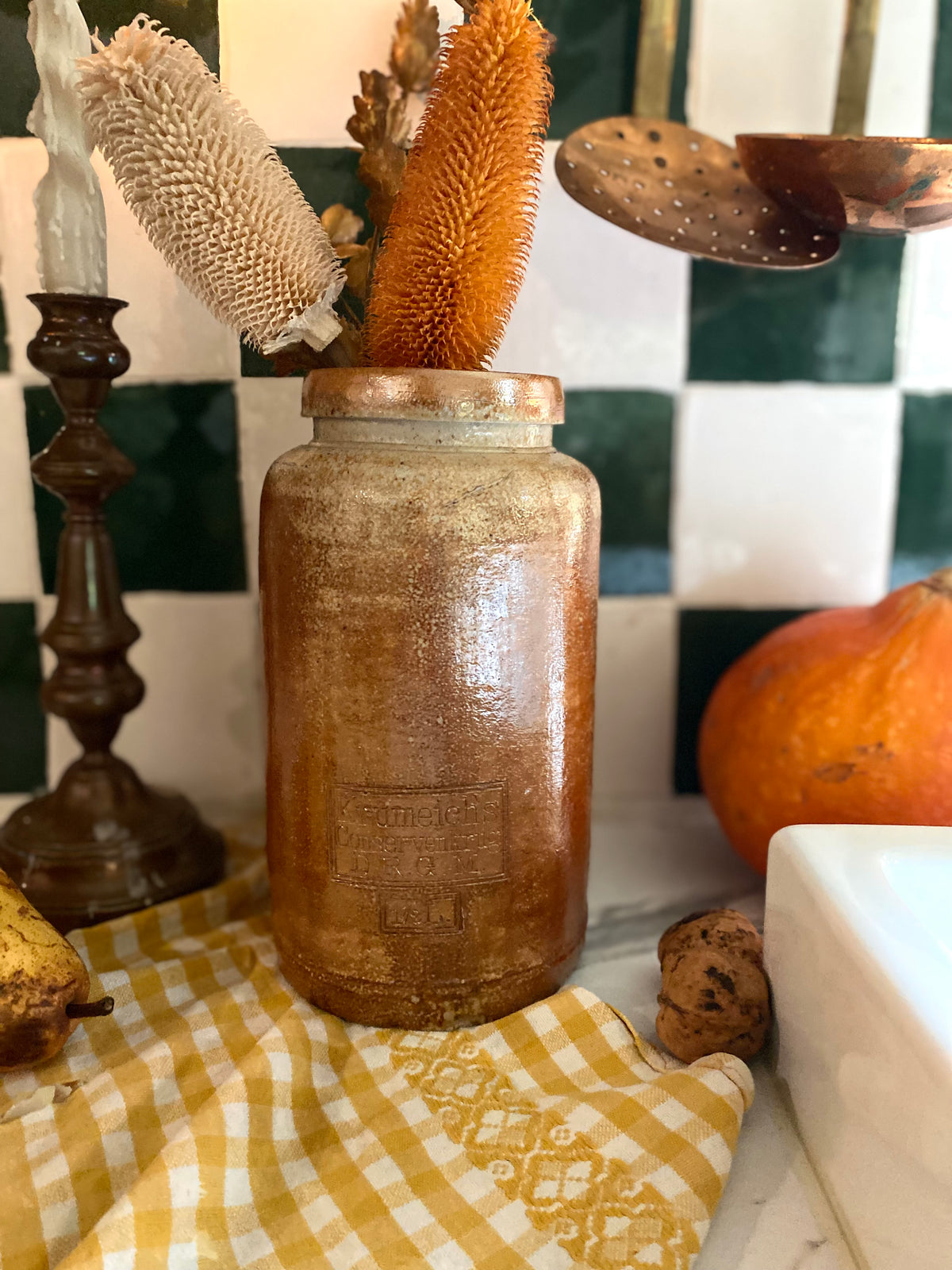 Pot à conserve en grès salé Krumeich's ,1900-1930