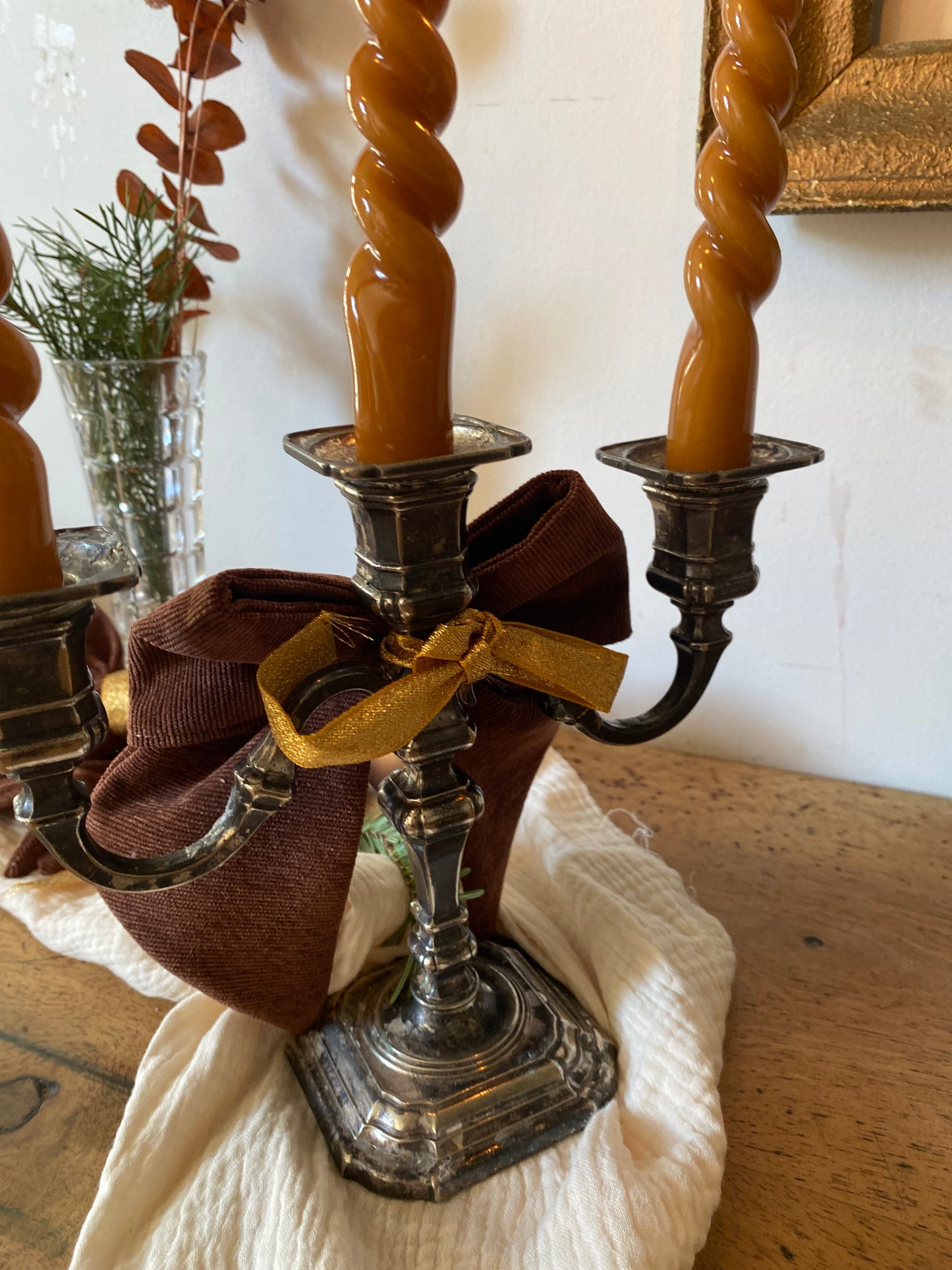 Noeud à bougeoir en velours