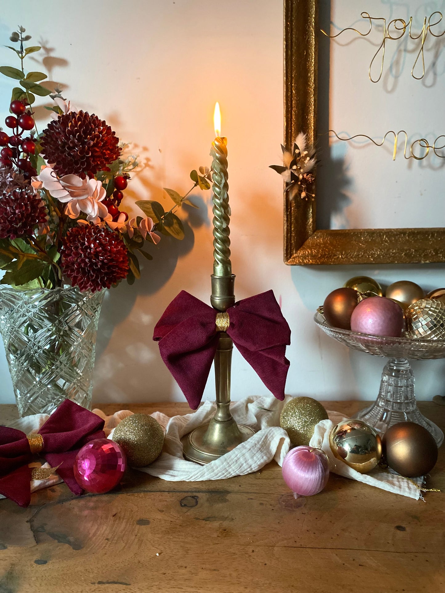 Bougeoir en laiton ancien