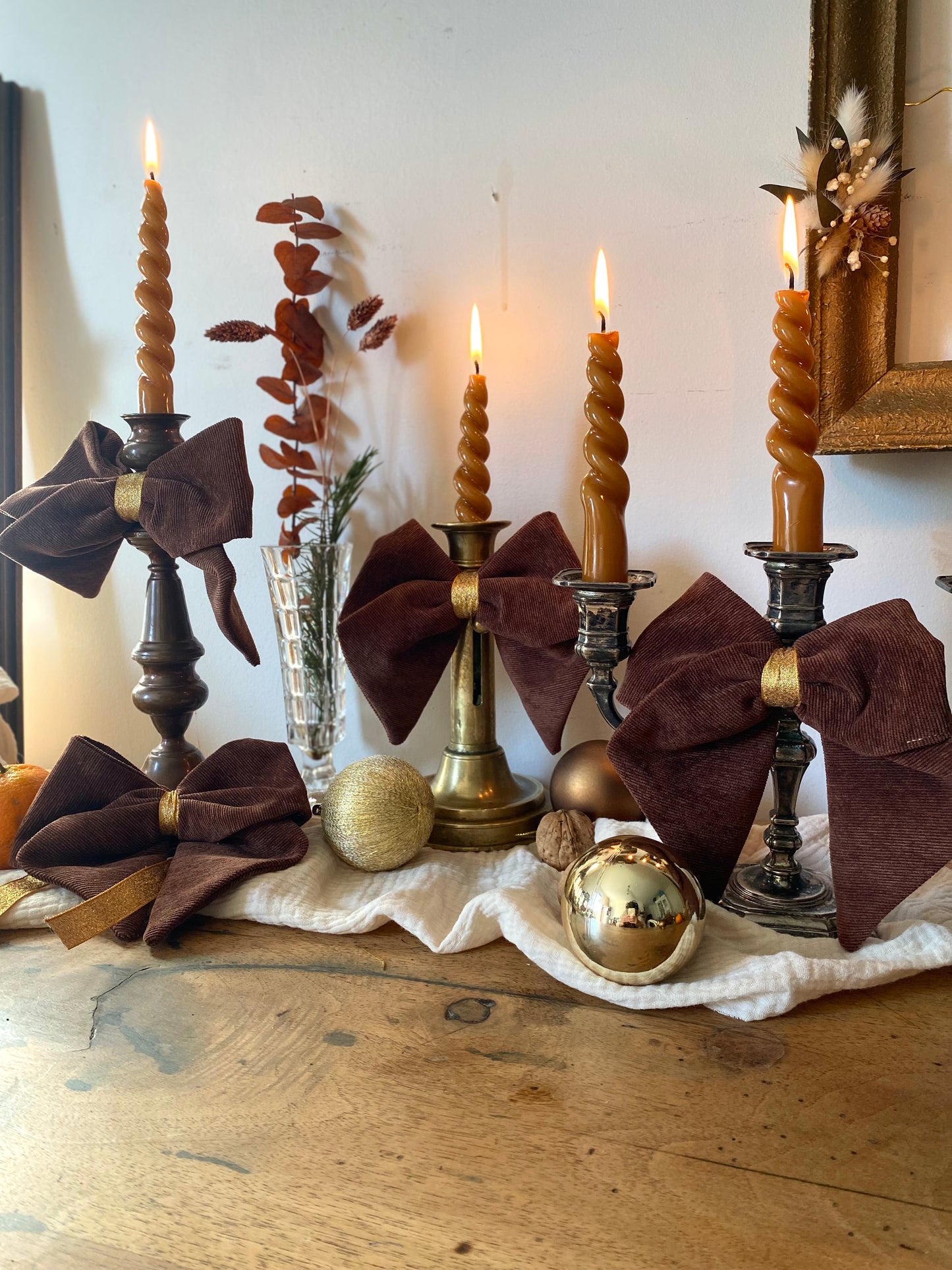 Noeud à bougeoir en velours