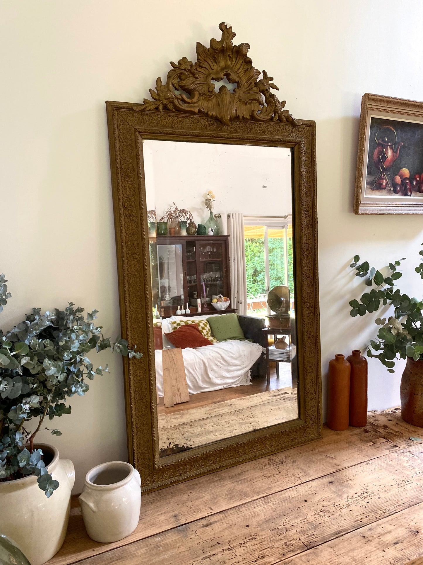 Grand miroir ancien baroque