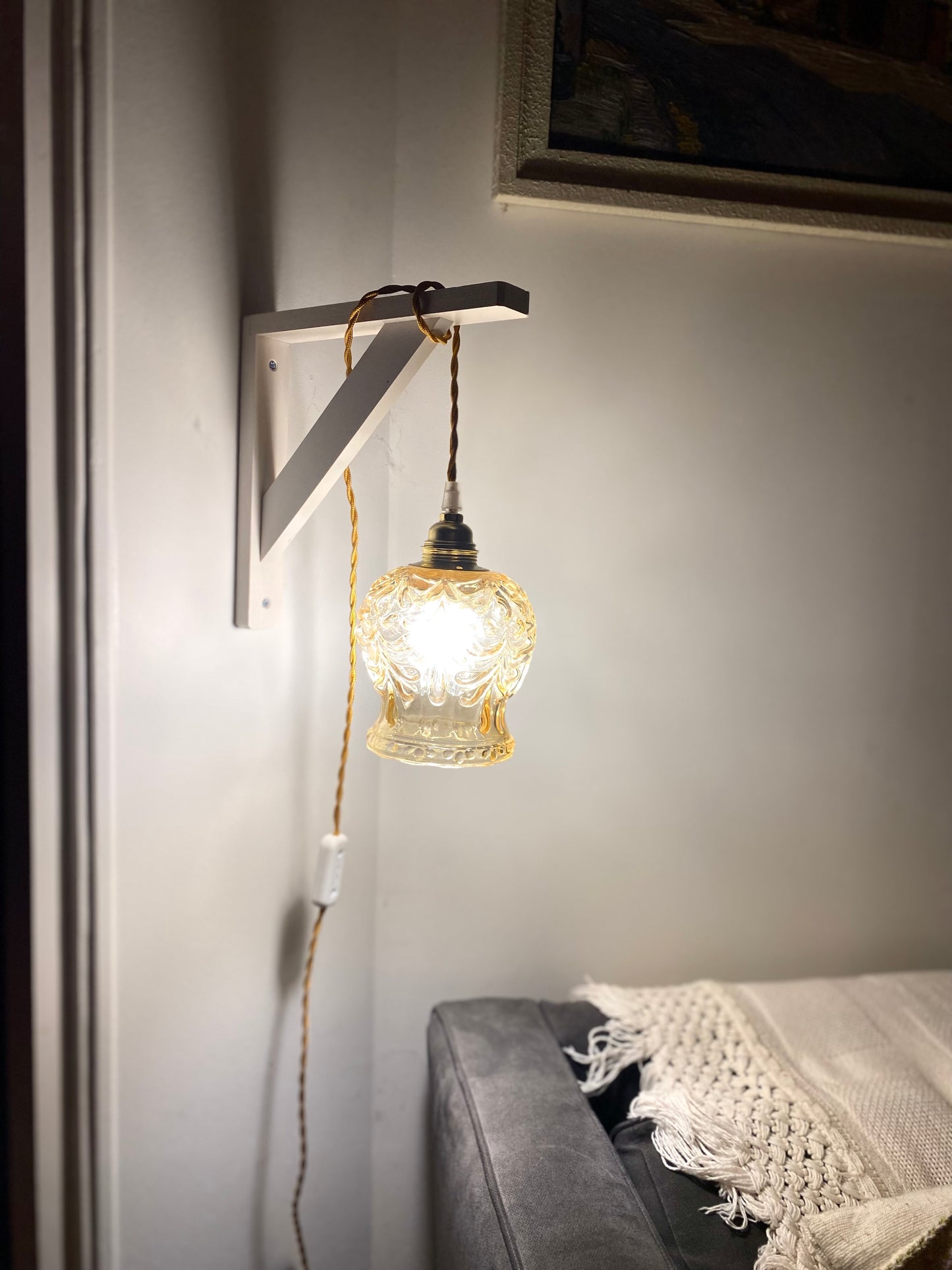 Baladeuse globe en verre Art Deco