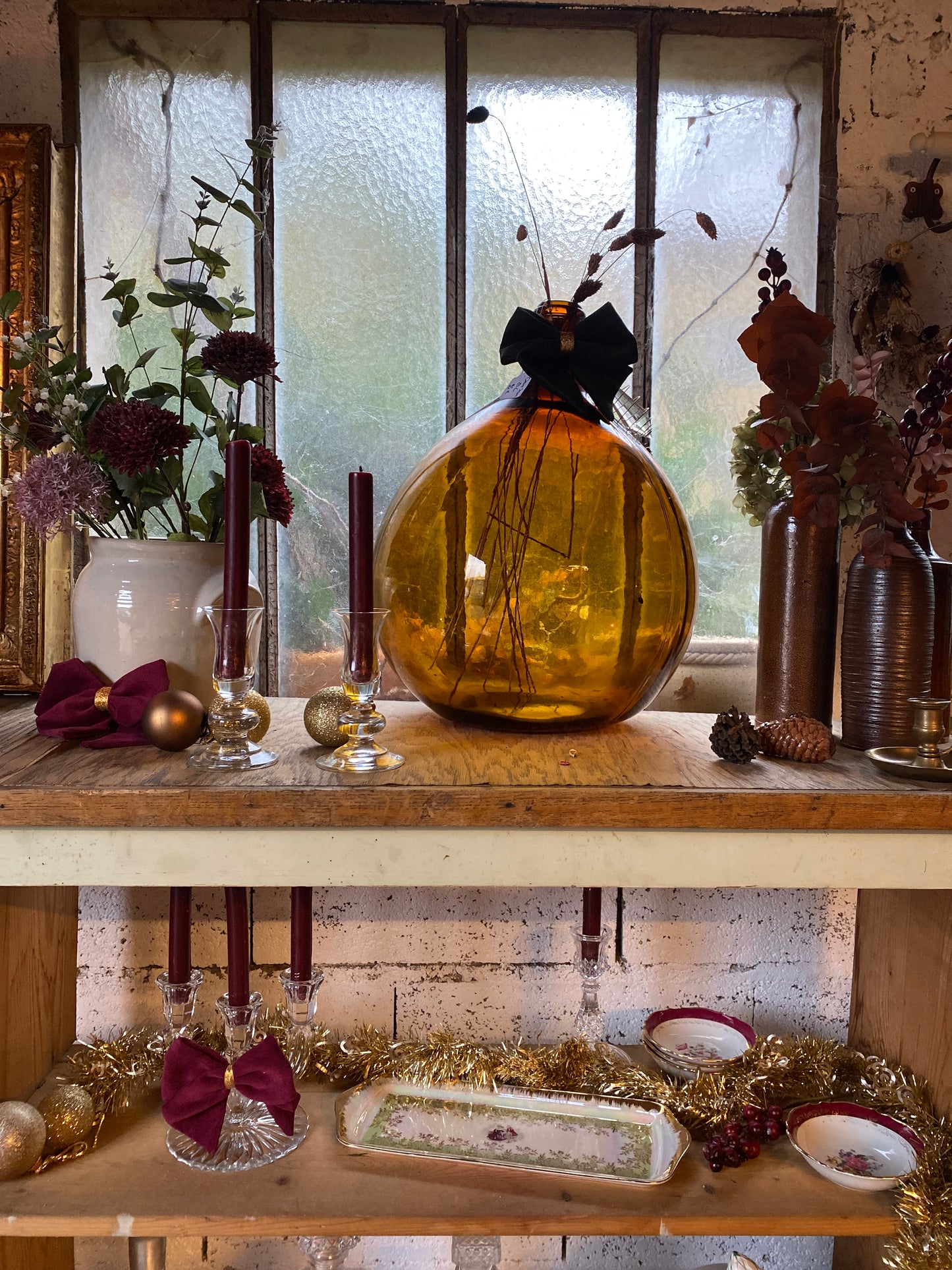 Paire de bougeoir en cristal ancien