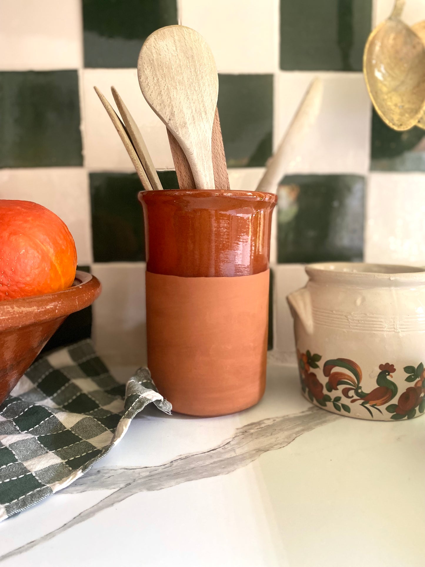 Pot en terre cuite vernissée