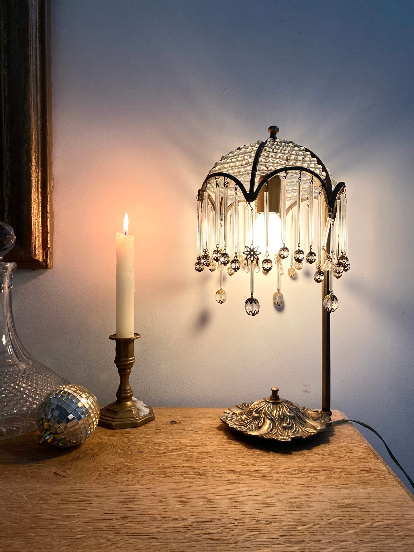 Lampe à pampille Art Déco