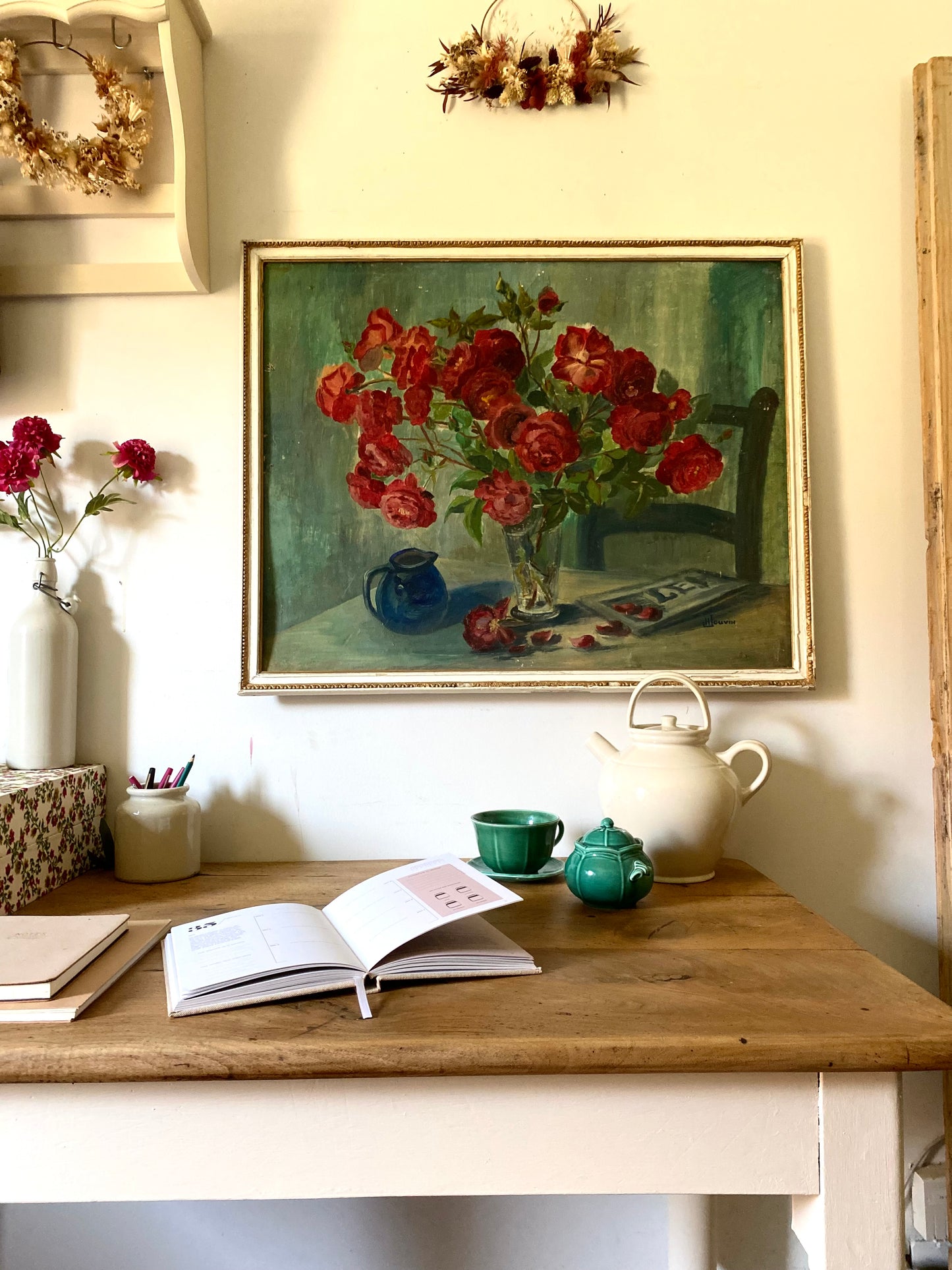 Théière en faïence ancienne Digoin