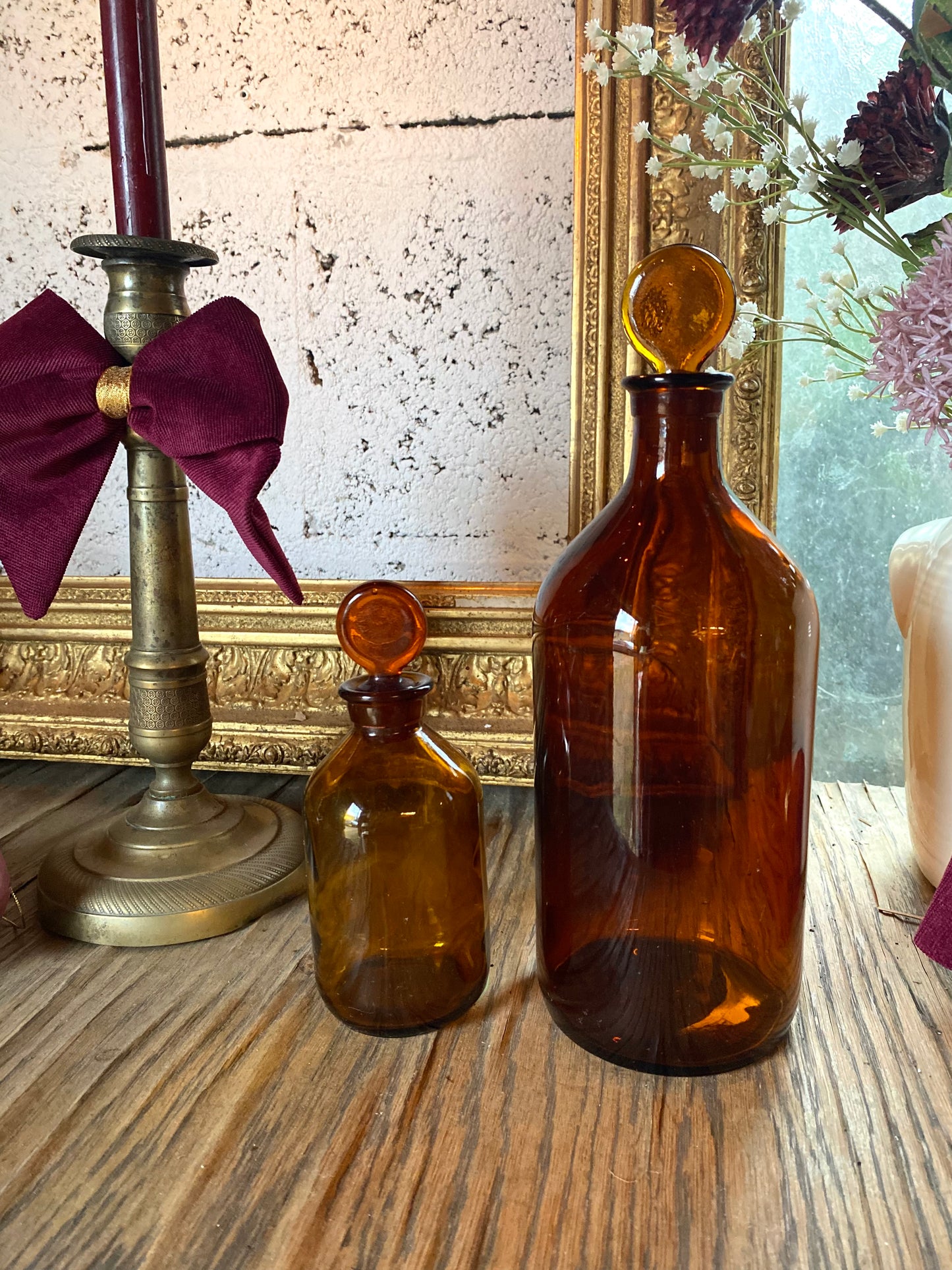 Duo de flacons d’apothicaire 1930