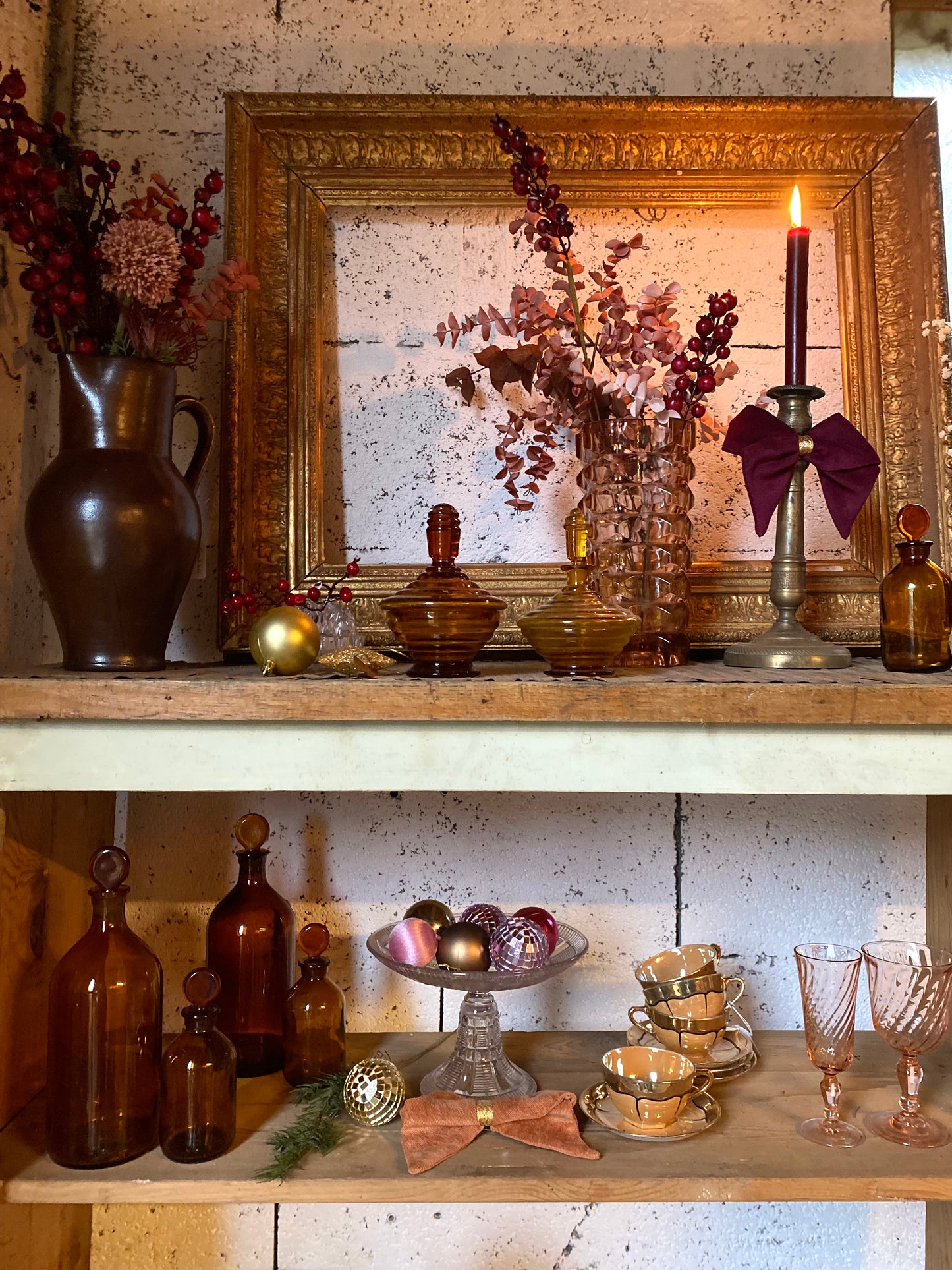 Duo de flacons d’apothicaire 1930