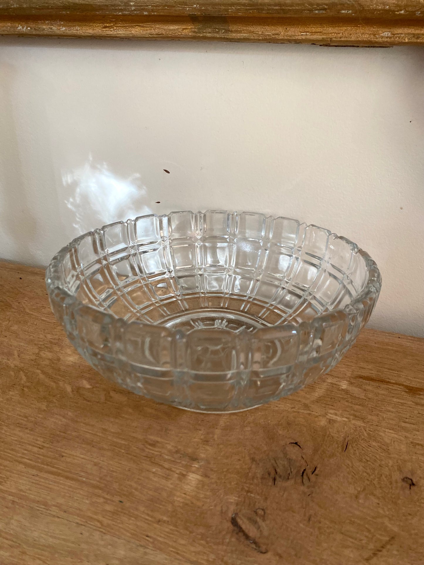 Saladier en verre vintage