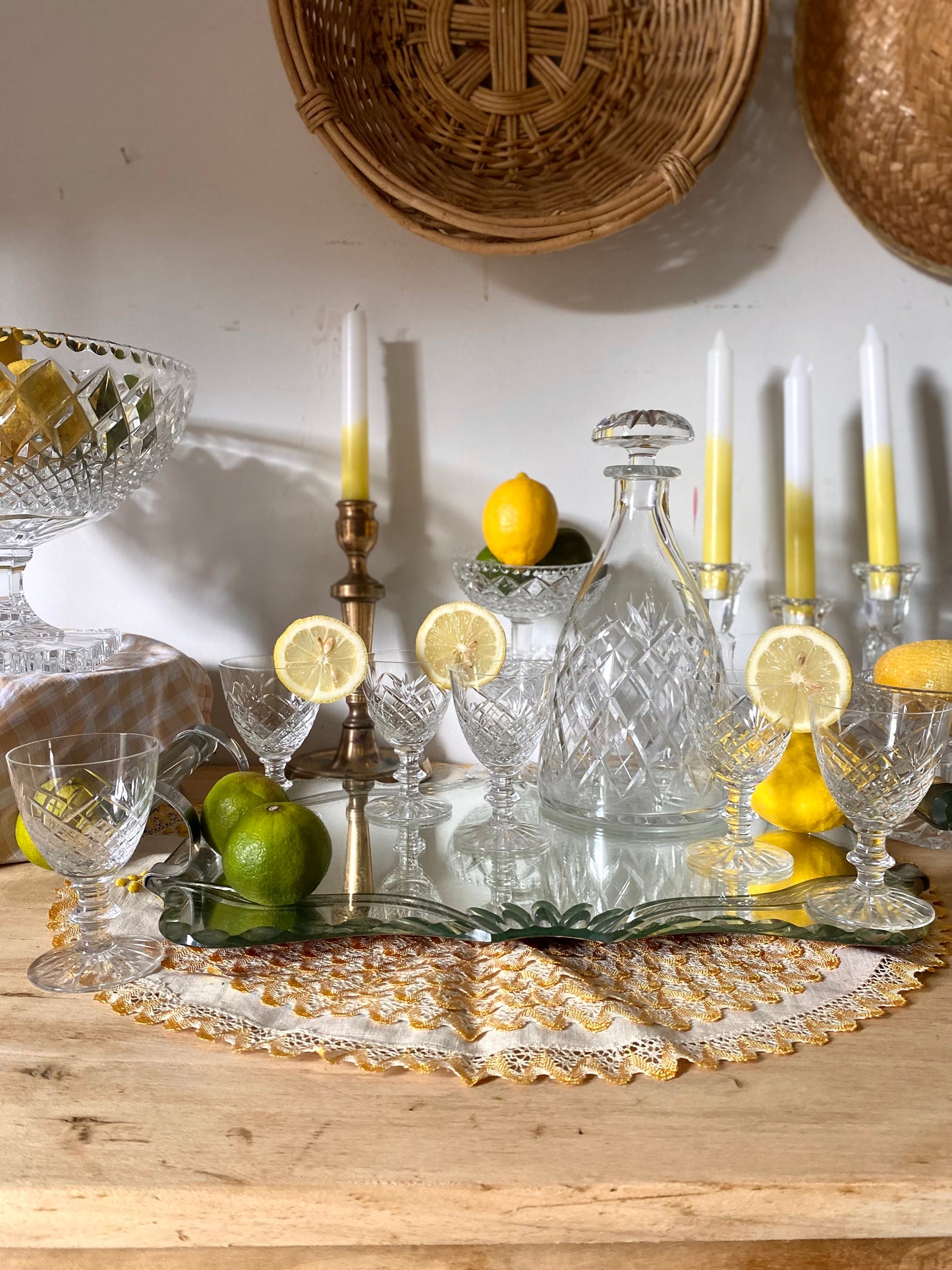 Service à digestif en cristal ancien