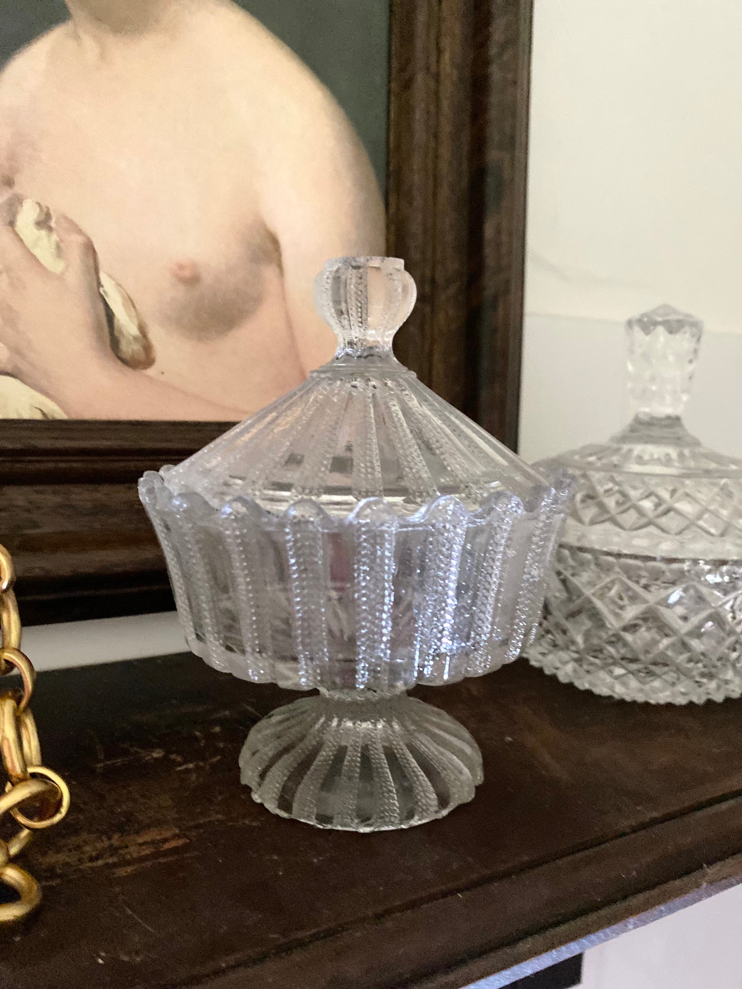 Bonbonnière en verre 1950