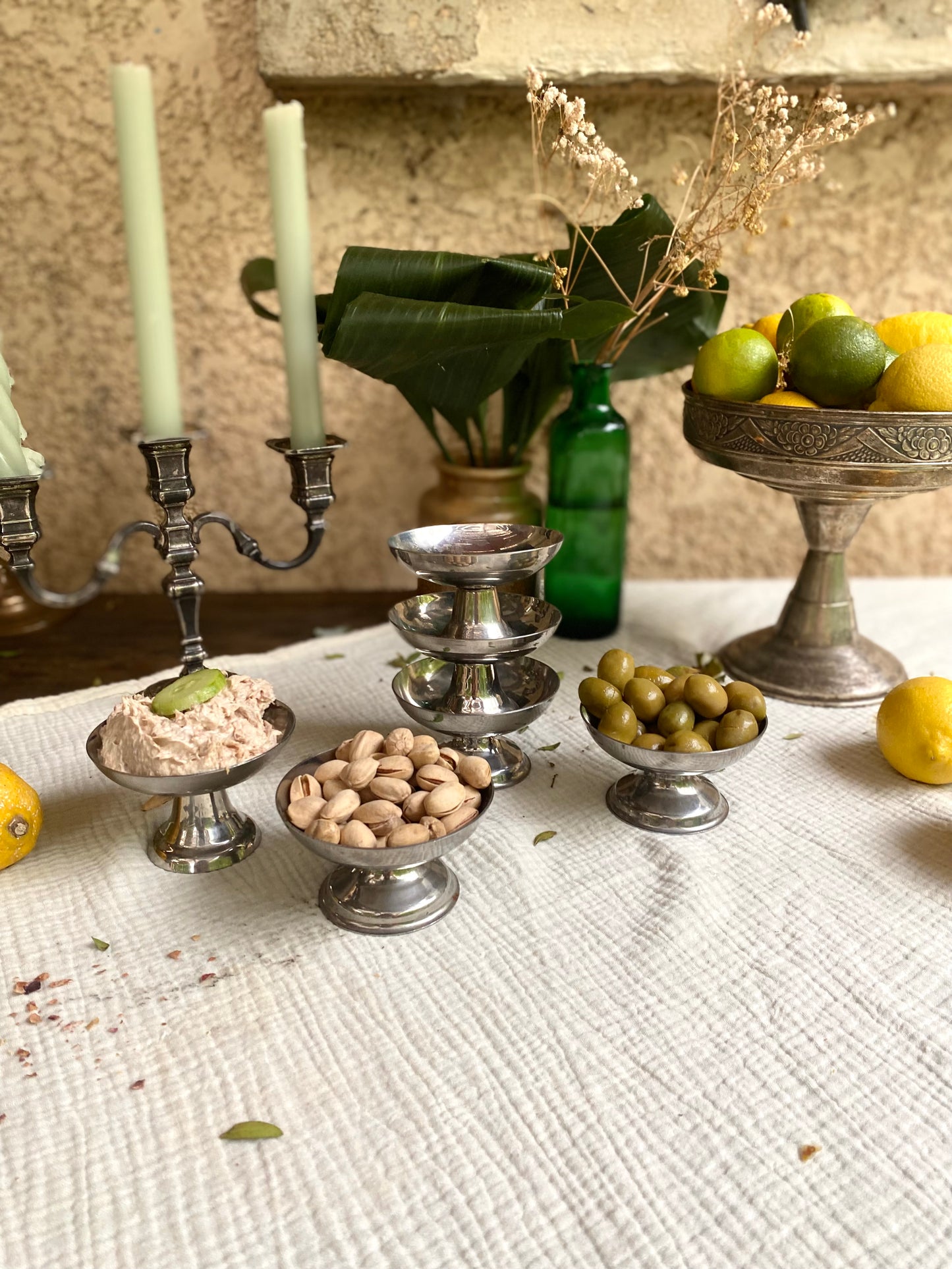 Coupes à glace en inox ancien