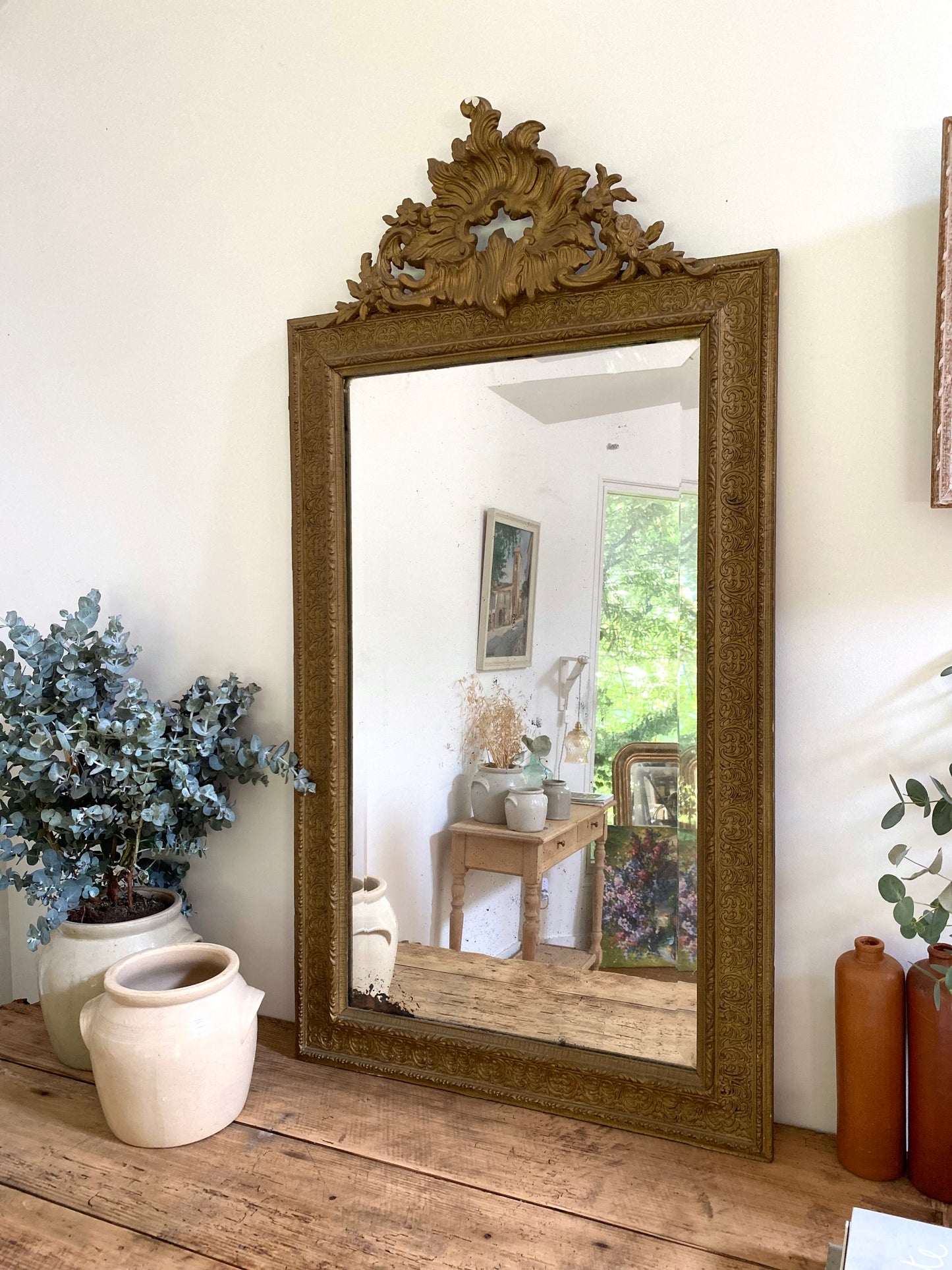 Grand miroir ancien baroque