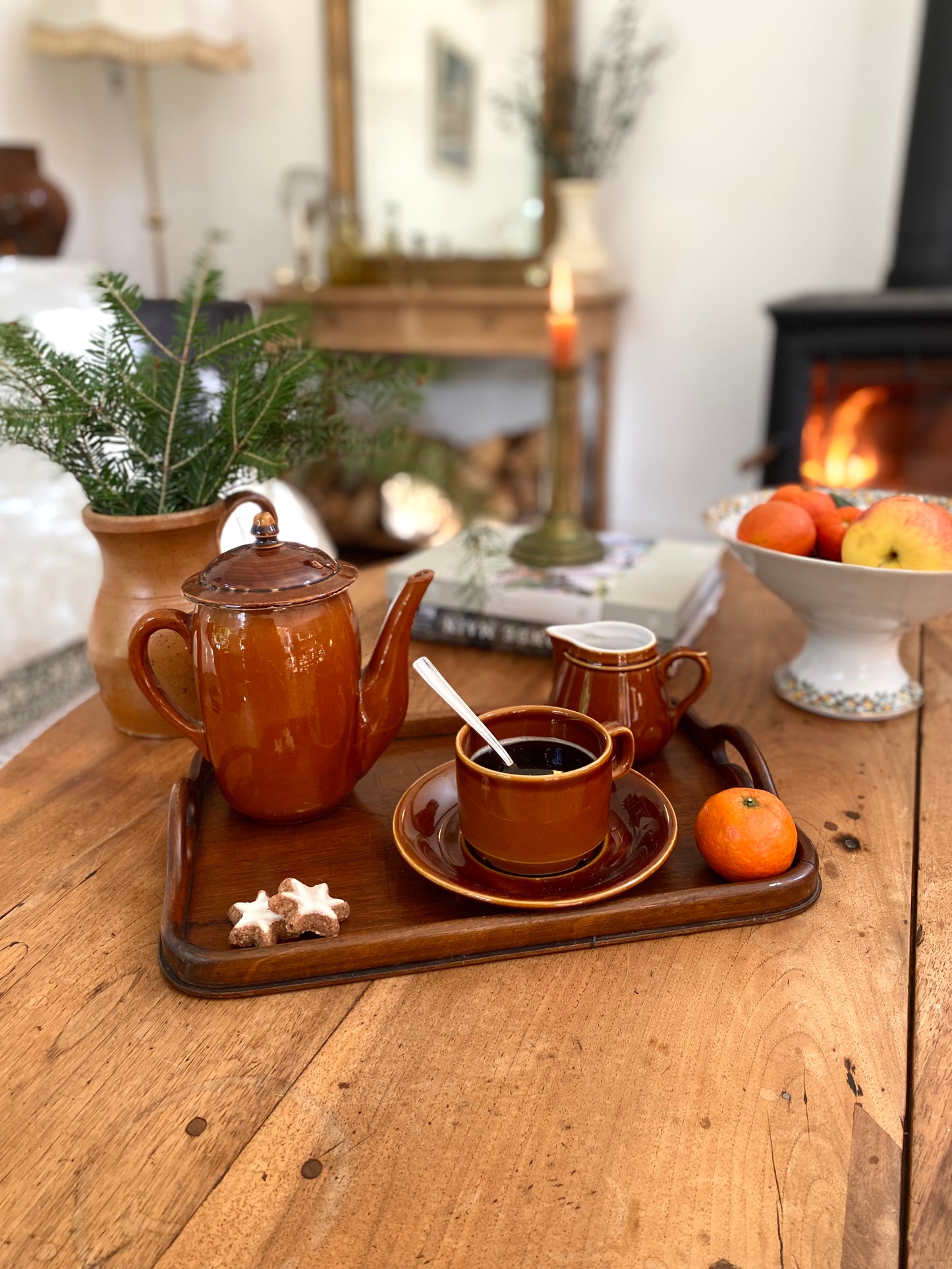 Service à thé en céramique vernissée