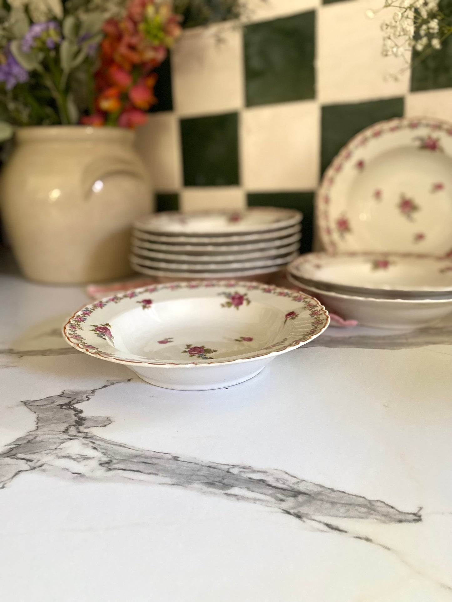 Assiettes Creuses ( calottes ) en Porcelaine de Limoges GDA 1900