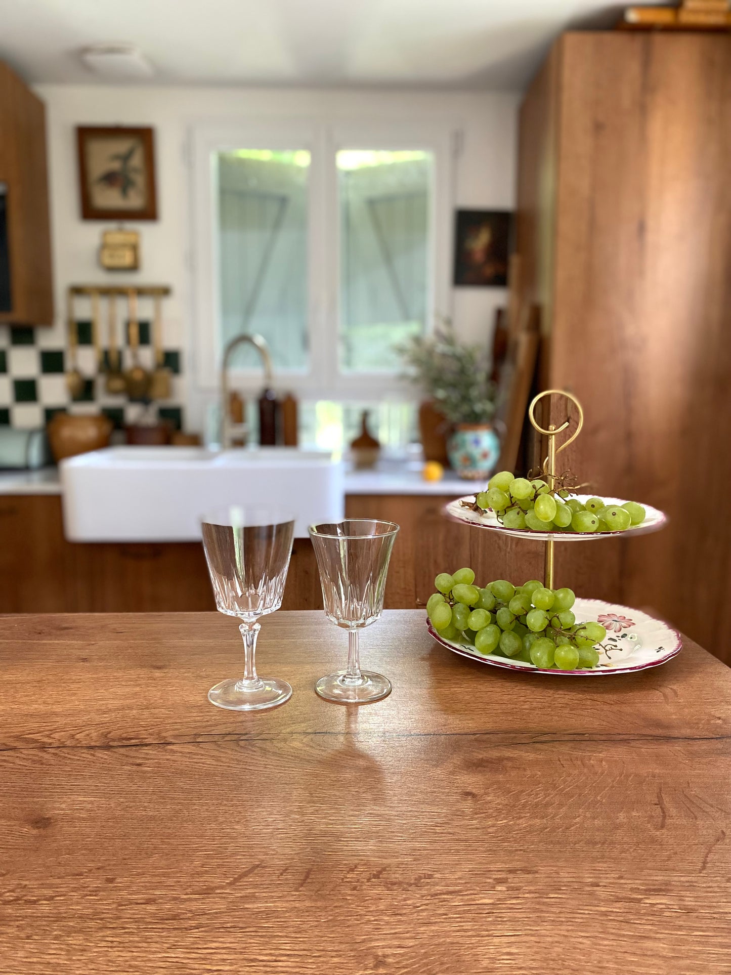 Serviteur muet en faïence de Salins, décor Joséphine