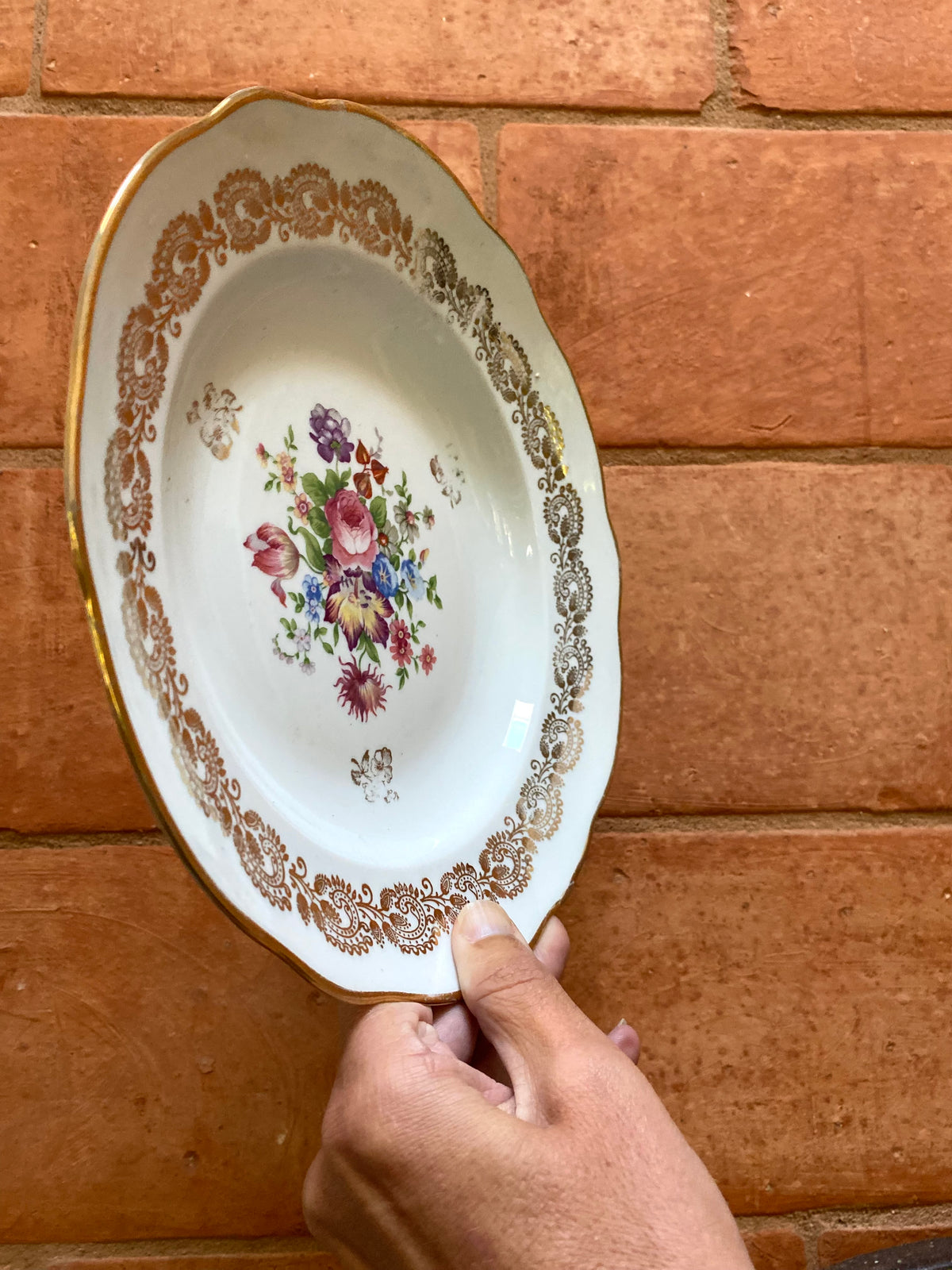 Ensemble de 8 assiettes creuses en porcelaine, années 50