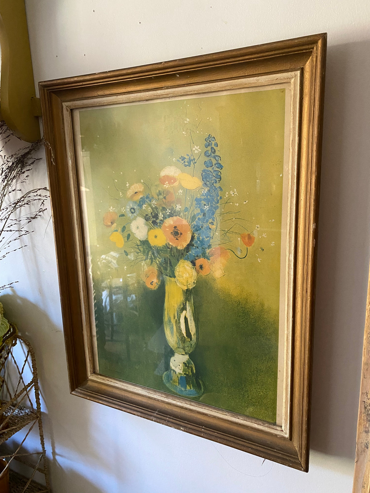 Reproduction encadrée « Fleurs des champs » d'après Odilon Redon
