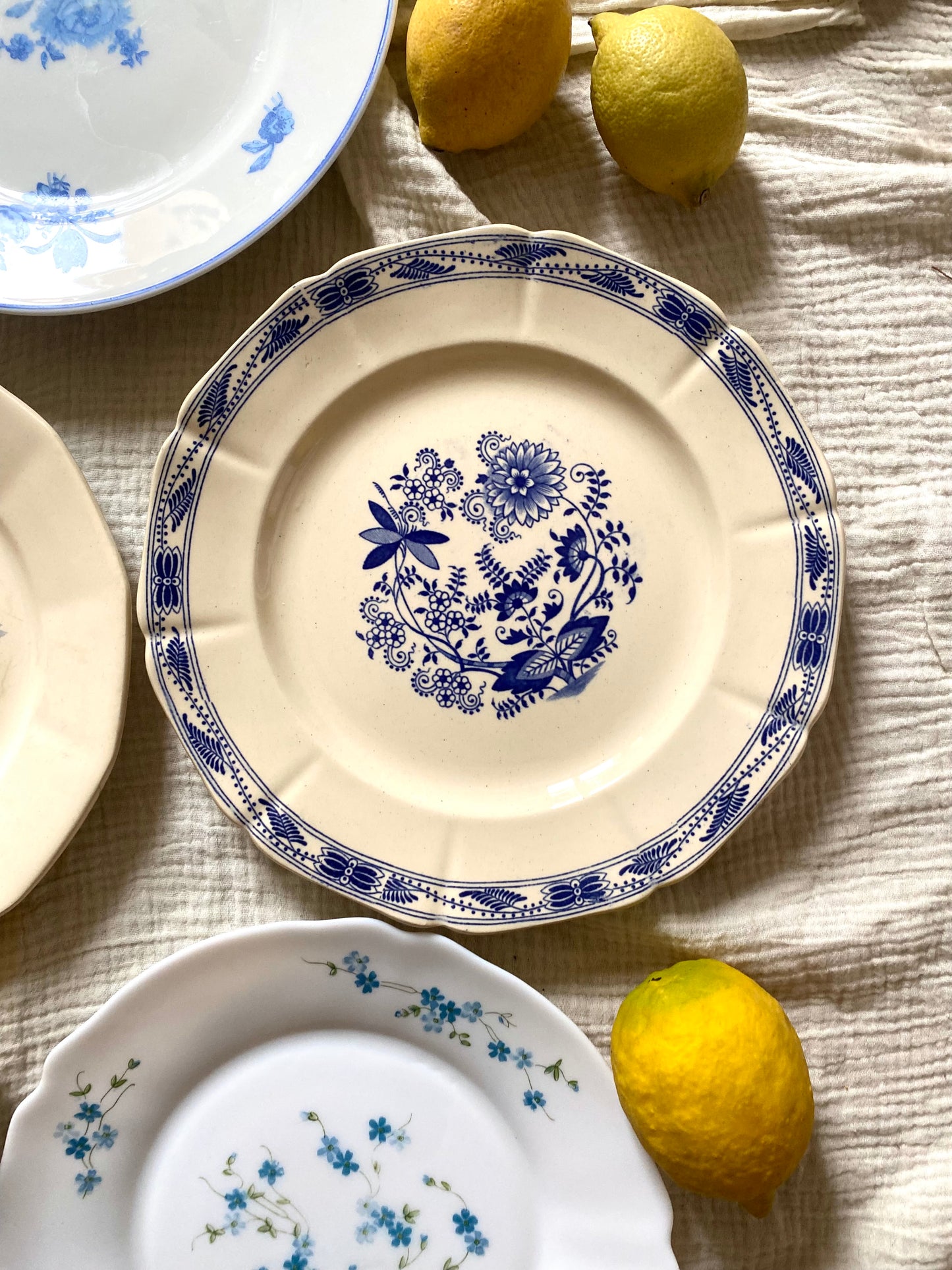 Assiettes anciennes dépareillées