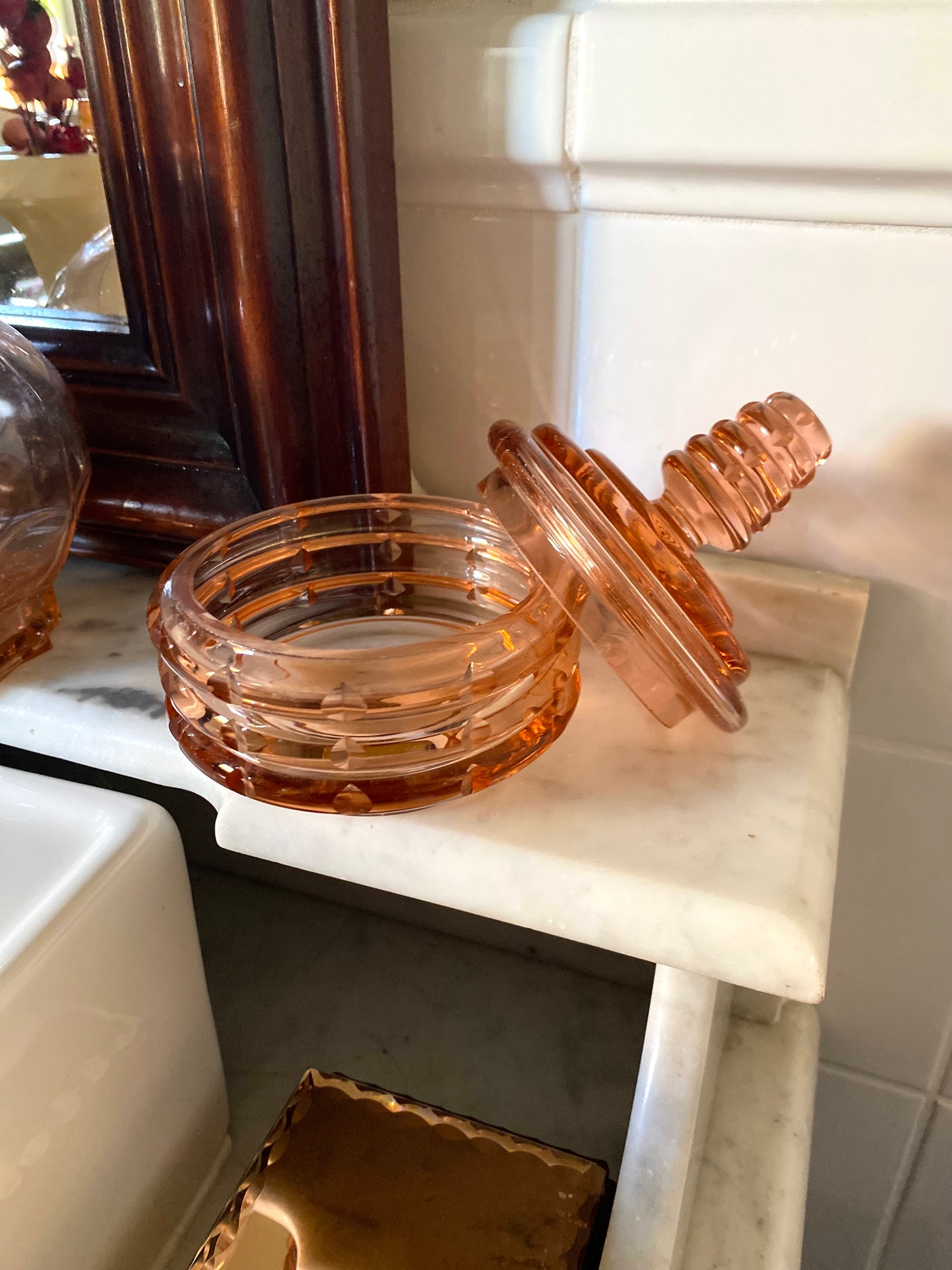 Poudrier en rosaline