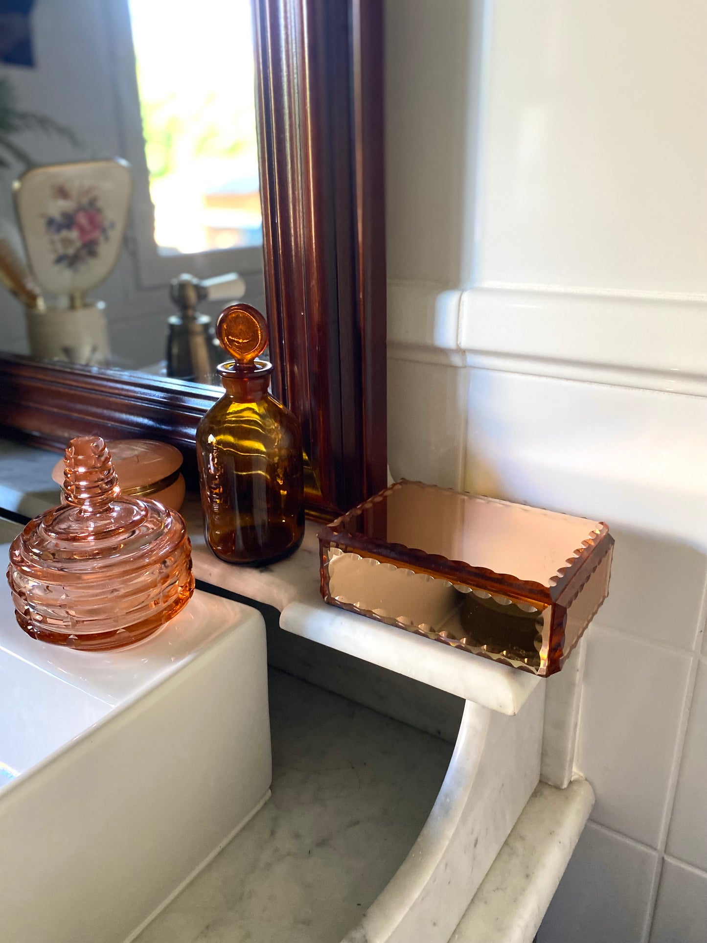 Poudrier en rosaline