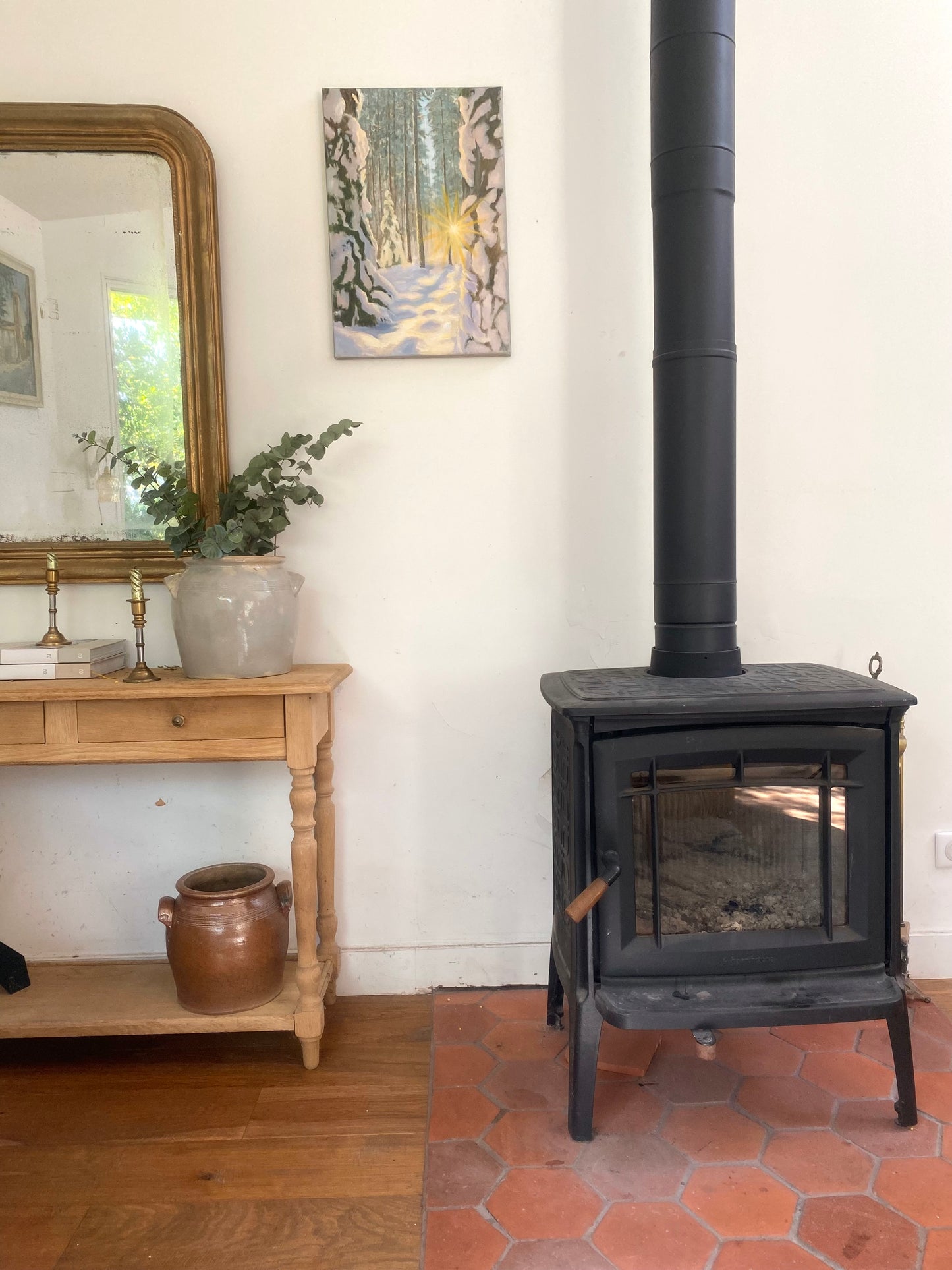 Tableau "Forêt Enneigée" - Huile sur toile -