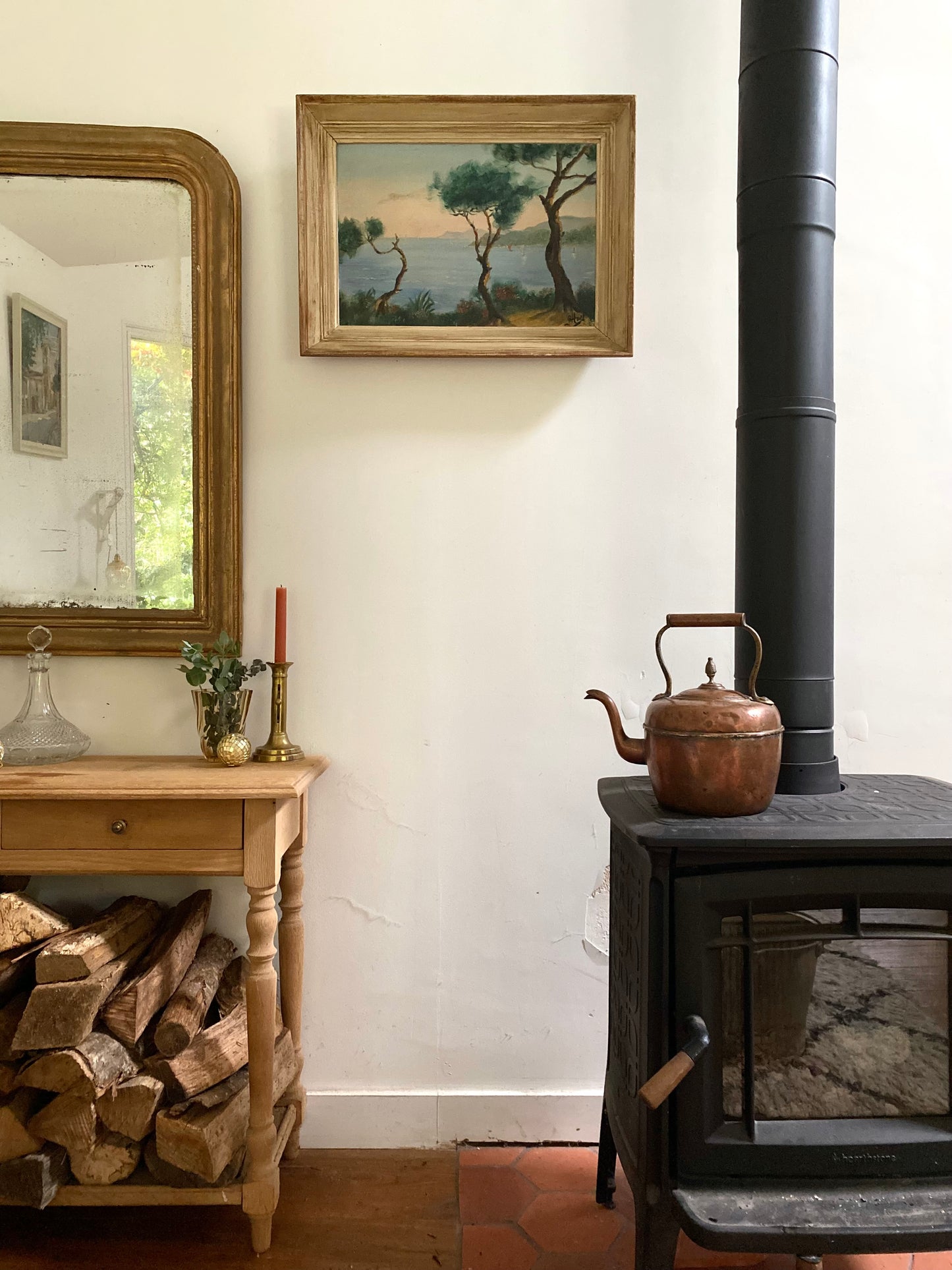 Peinture à l’huile ancienne de la première moitié du XXe siècle