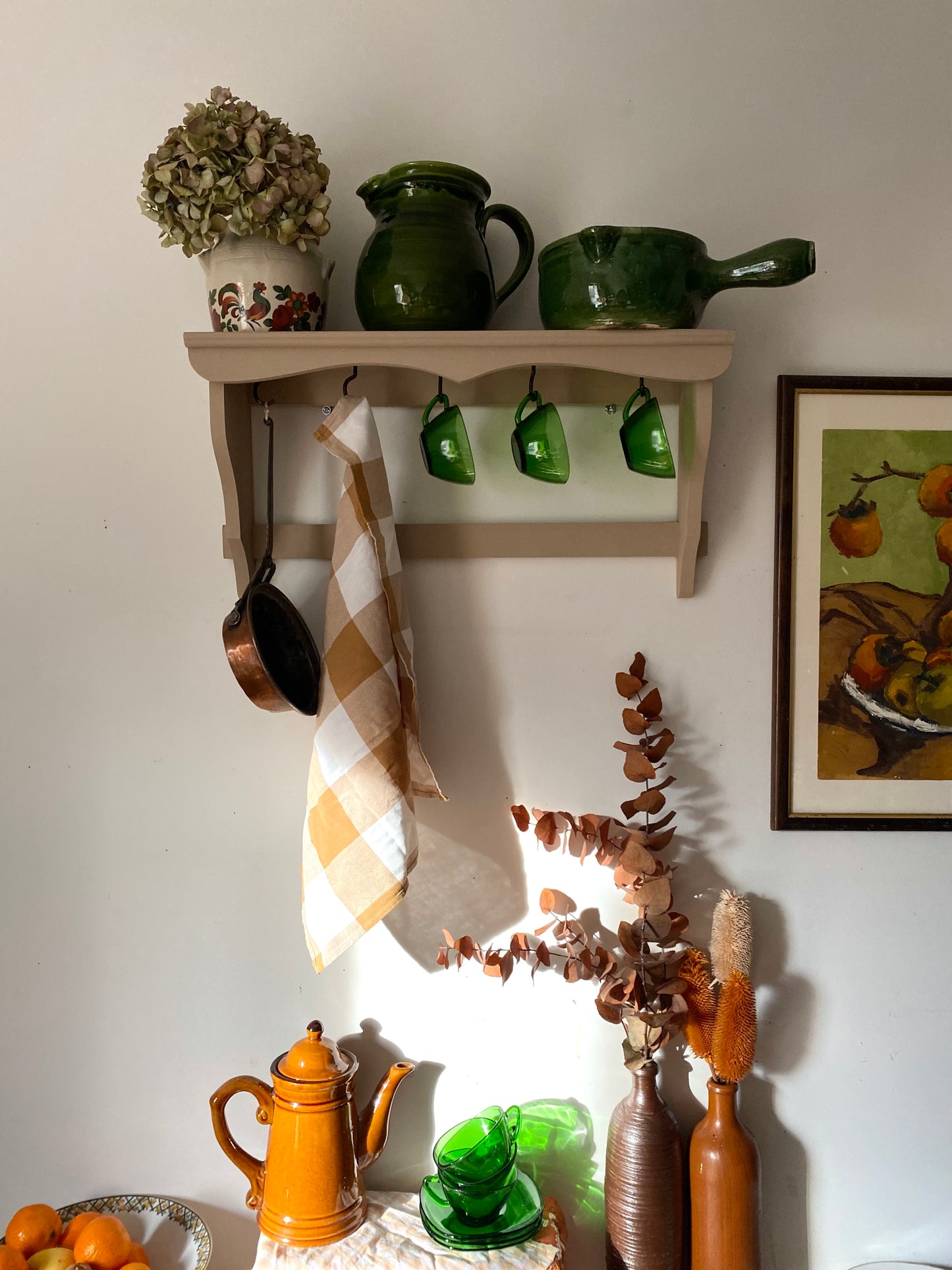 Étagère murale en bois ancien