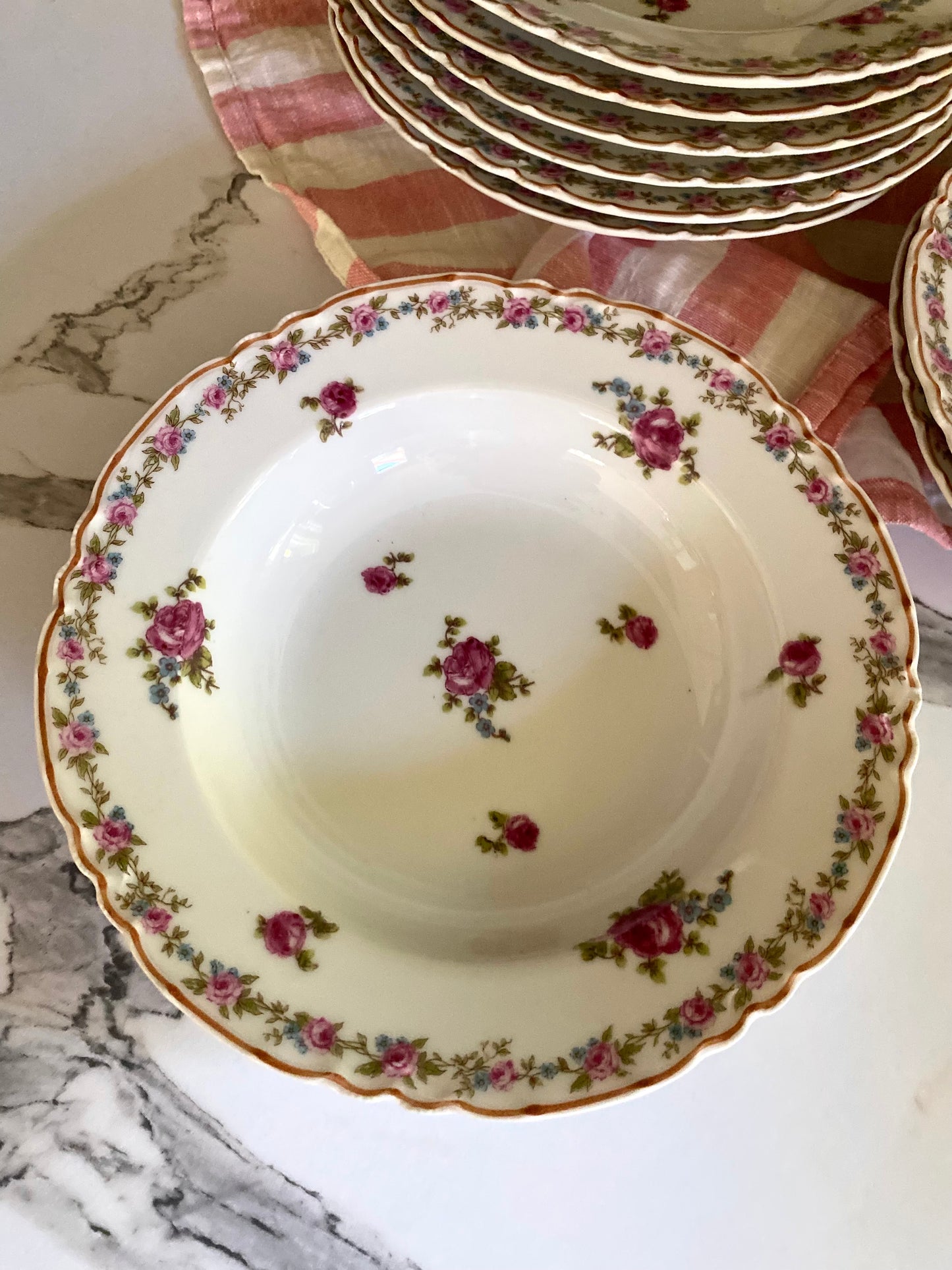 Assiettes Creuses ( calottes ) en Porcelaine de Limoges GDA 1900