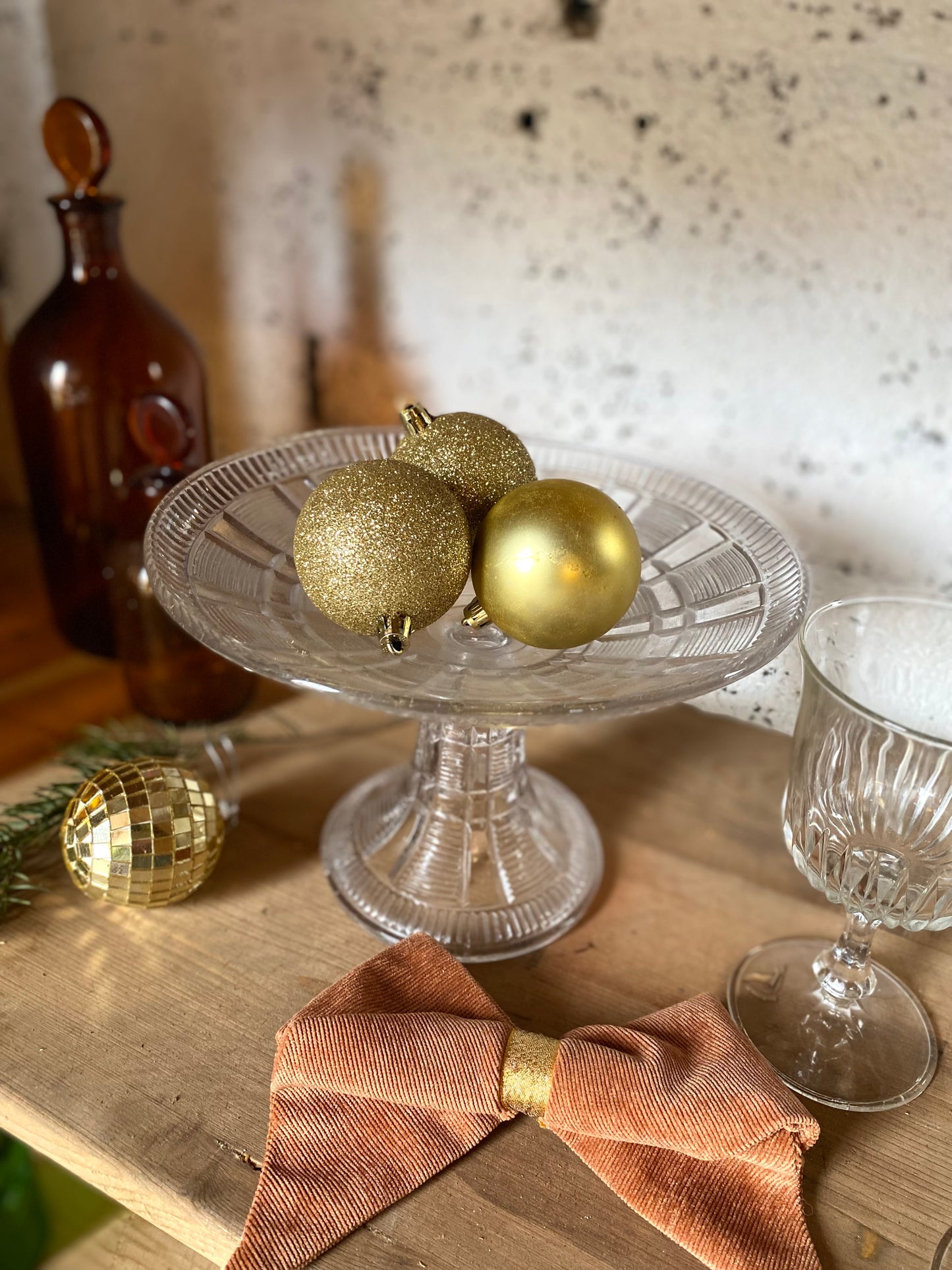 Plat sur pied Art Déco vintage