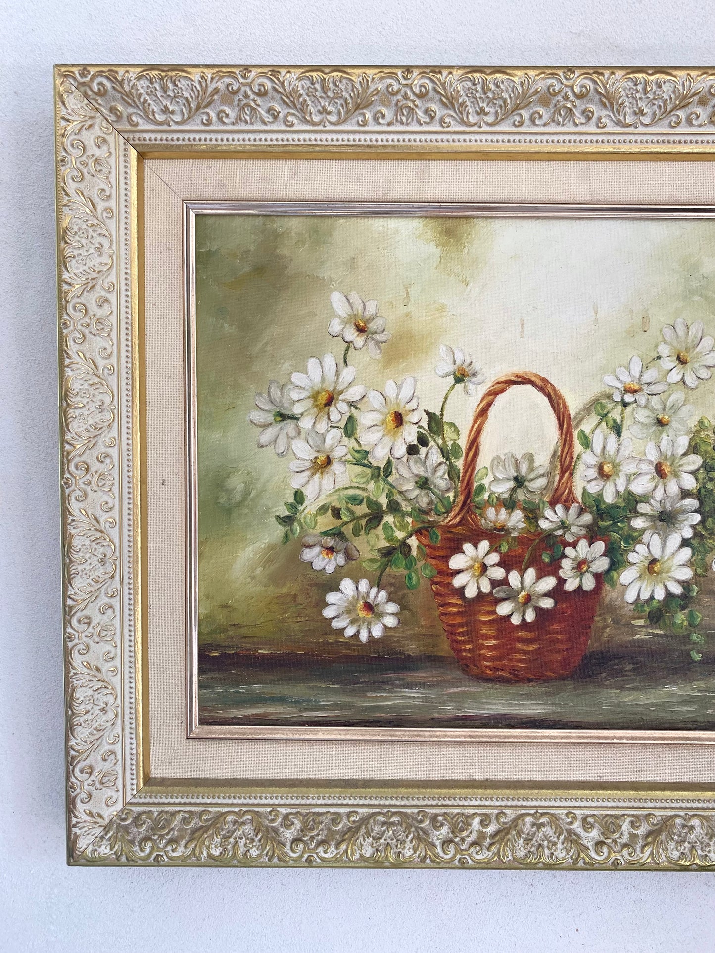 Huile sur toile ancienne encadrée