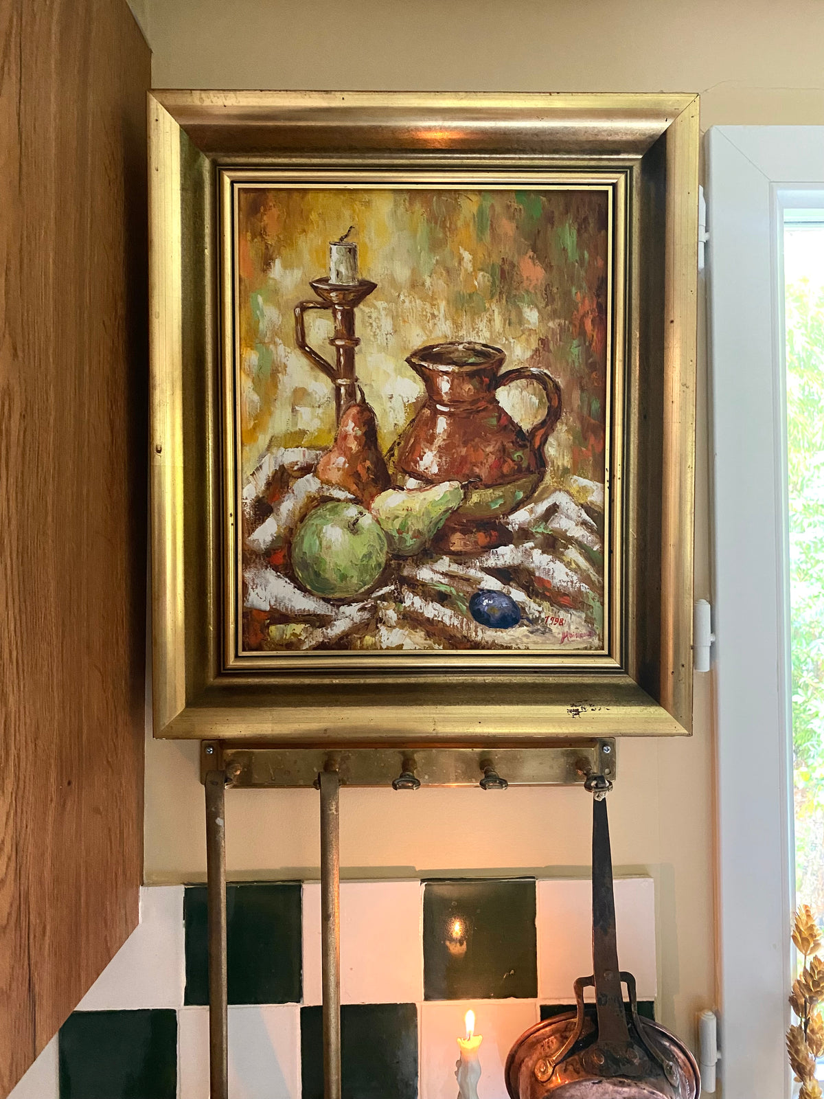 Nature morte à la cruche en cuivre et au chandelie