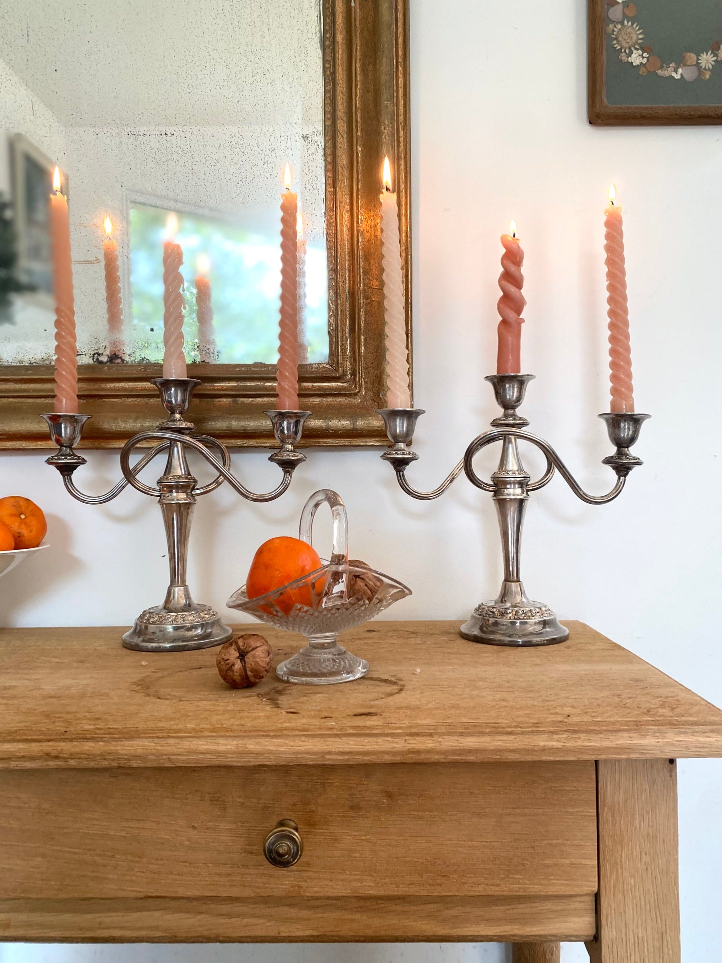 Paire de candélabres à trois branches