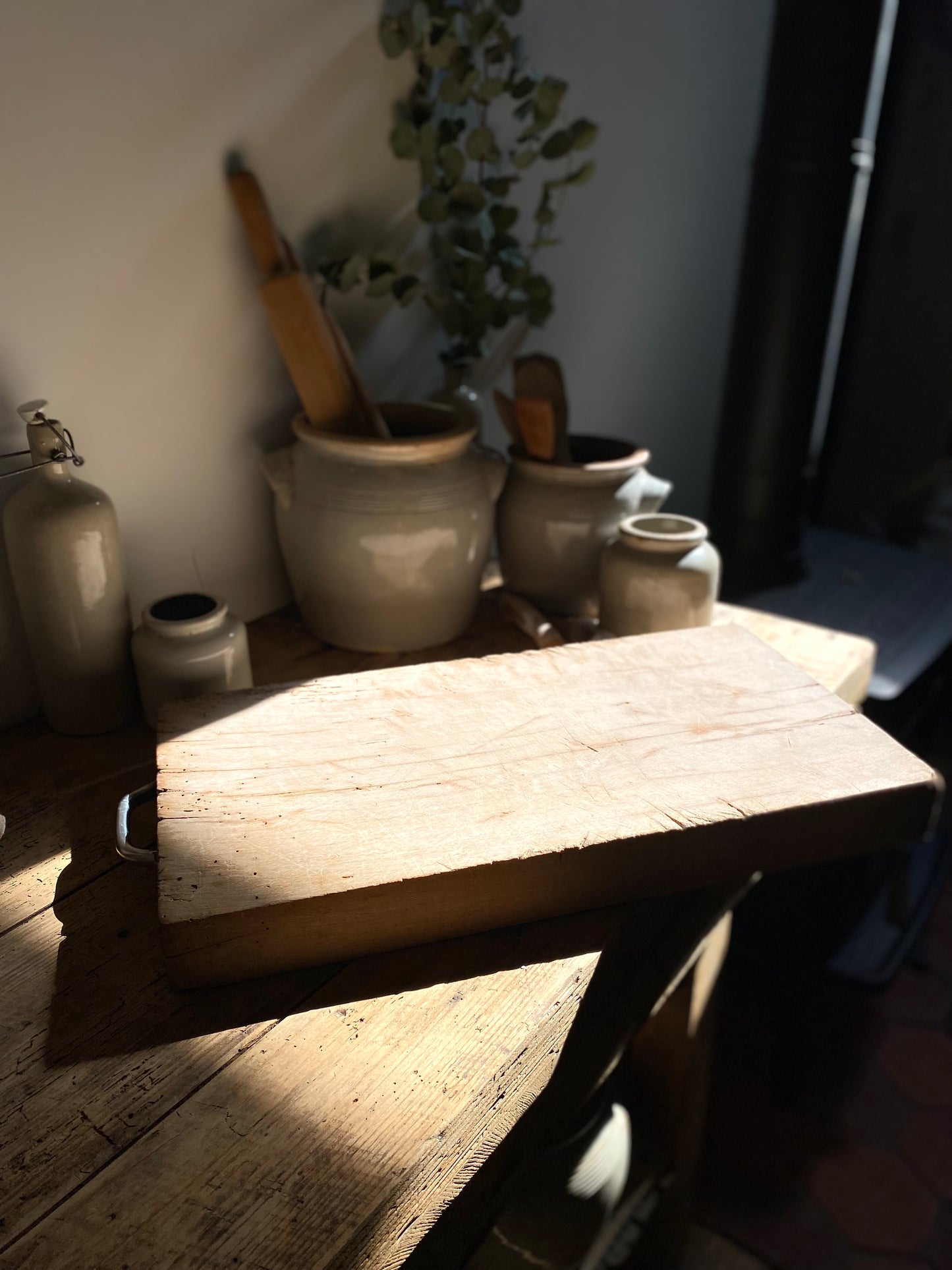 Billot de boucher à poser en bois ancien