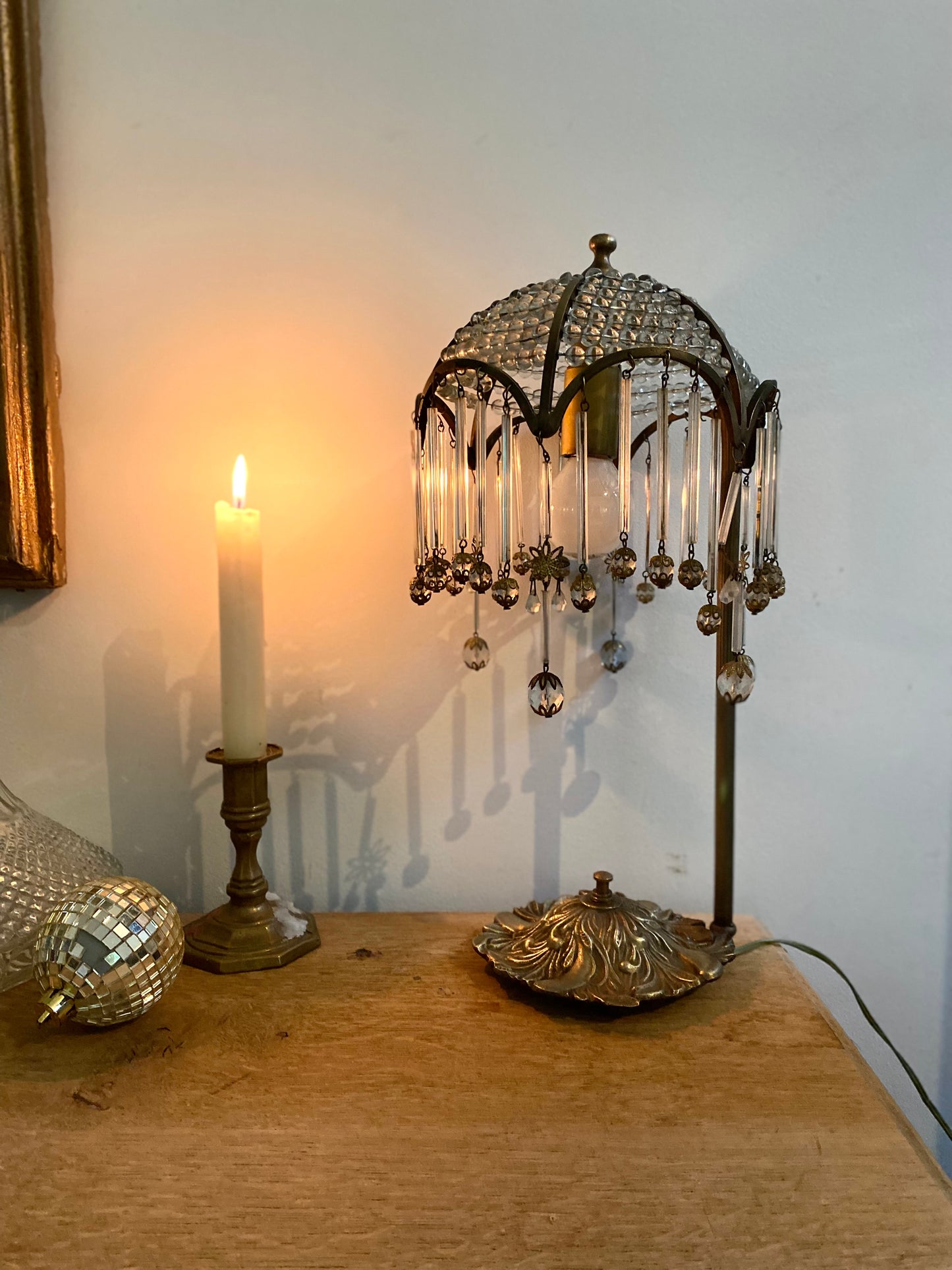 Lampe à pampille Art Déco