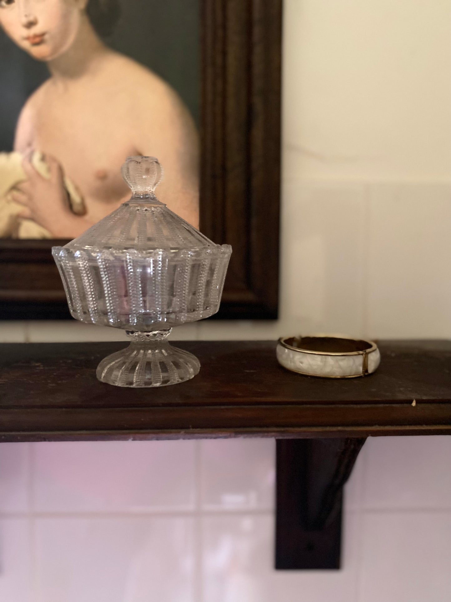 Bonbonnière en verre 1950