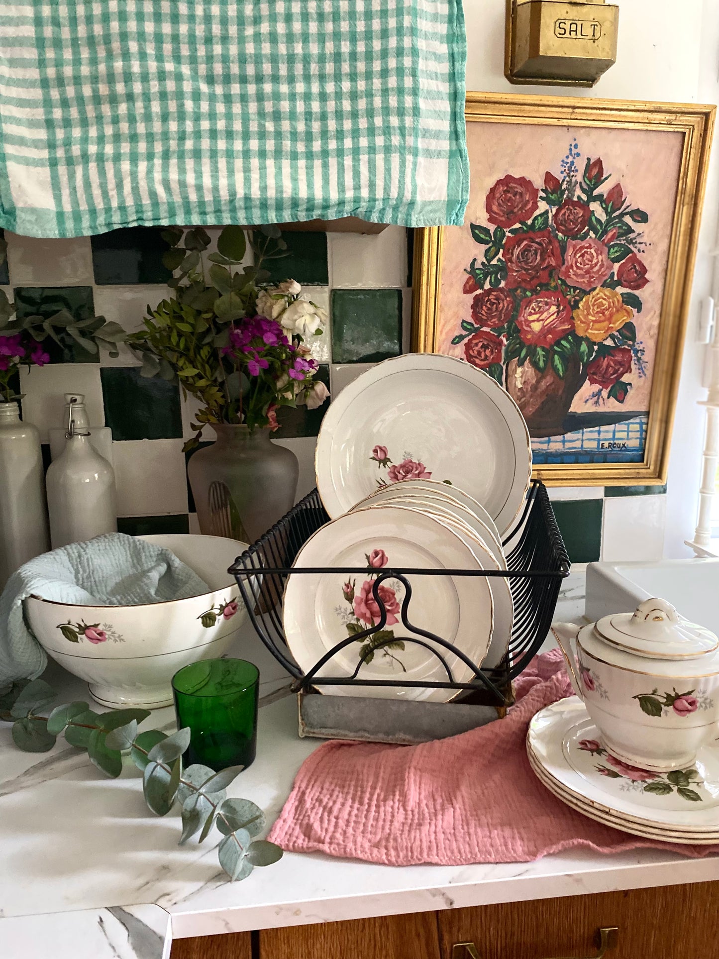 Saladier en faïence ancienne